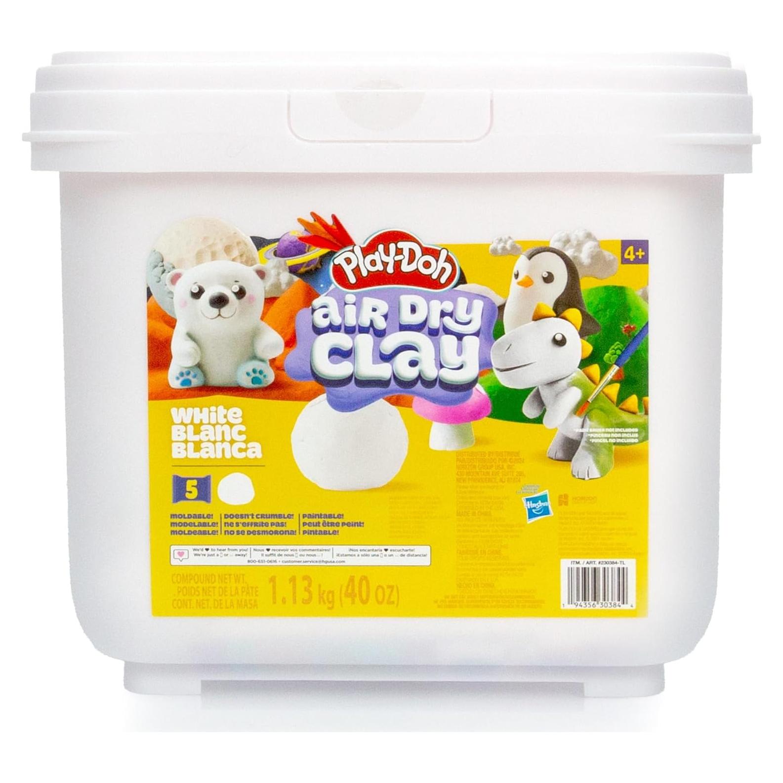 Cubeta de Arcilla Air-Dry Play-Doh 5 Blancas 1,13 kg