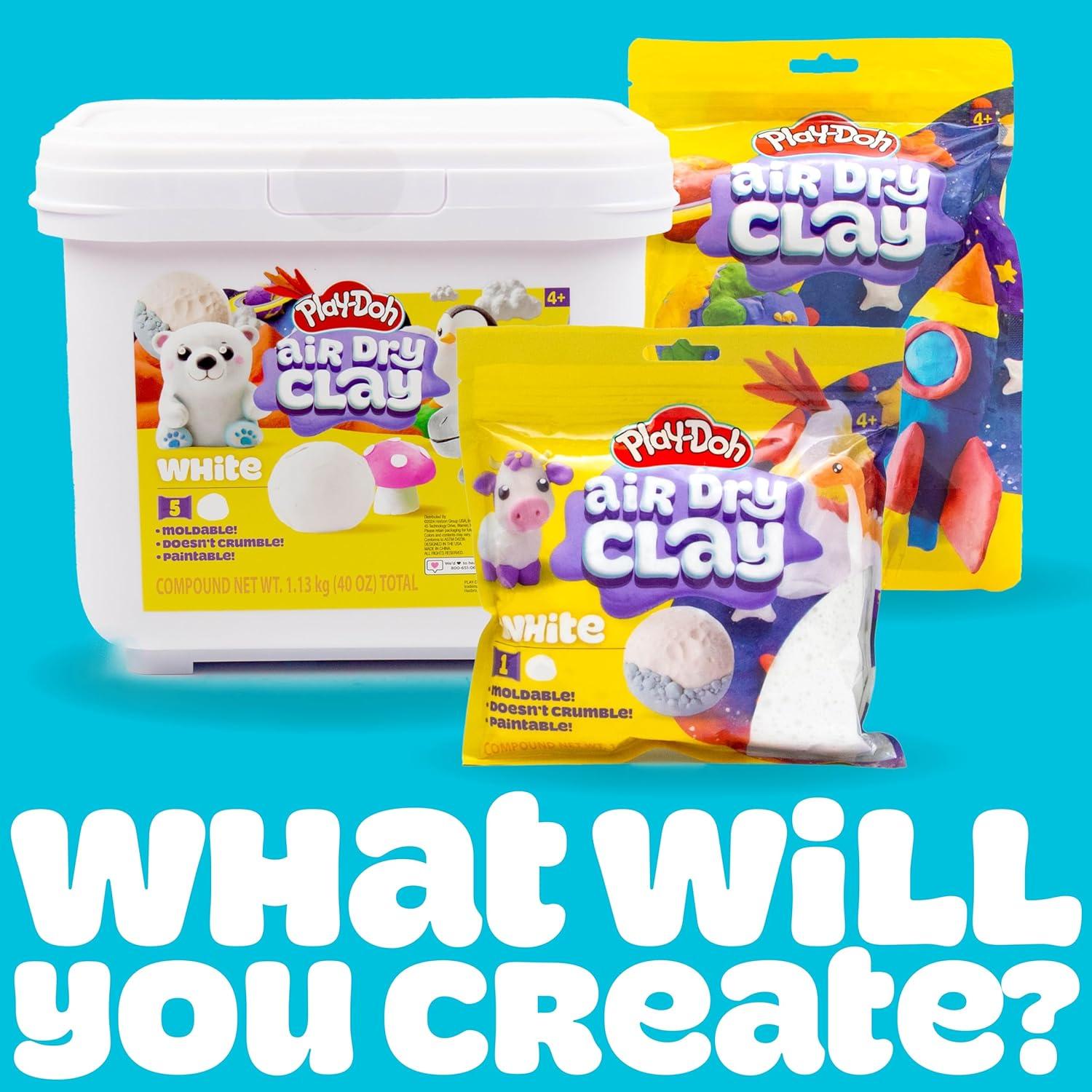 Cubeta de Arcilla Air-Dry Play-Doh 5 Blancas 1,13 kg