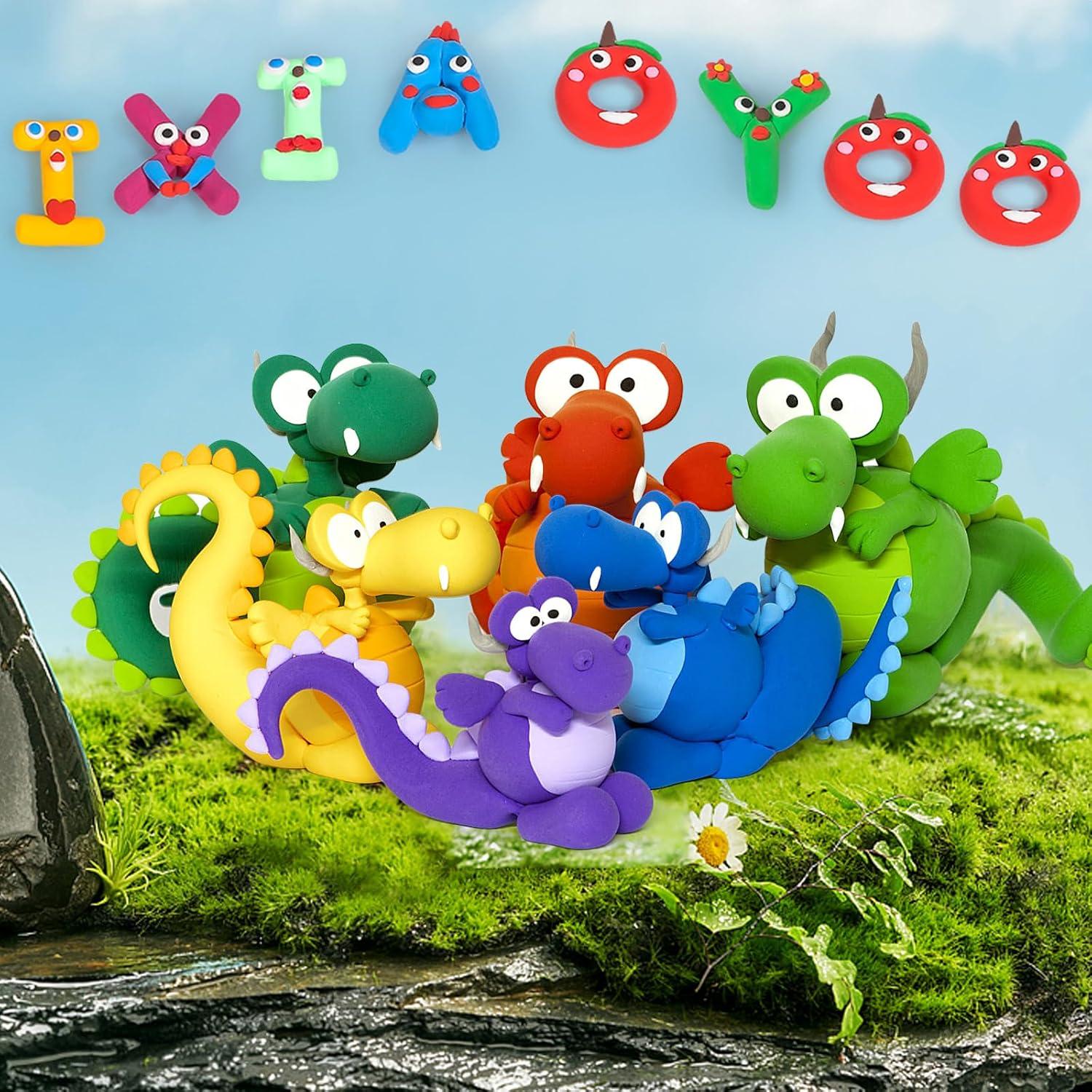 Arcilla Secada al Aire Ixiaoyoo 30 Colores para Niños