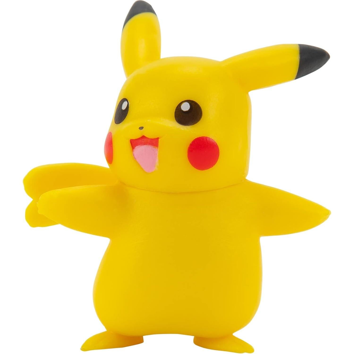 Pokemon Battle Figure Multipack (8PK: Female Pikachu, Jigglypuff #1, Rockruff, Sneasel, Abra, Ditto, Leafeon, Magikarp) W8, Black