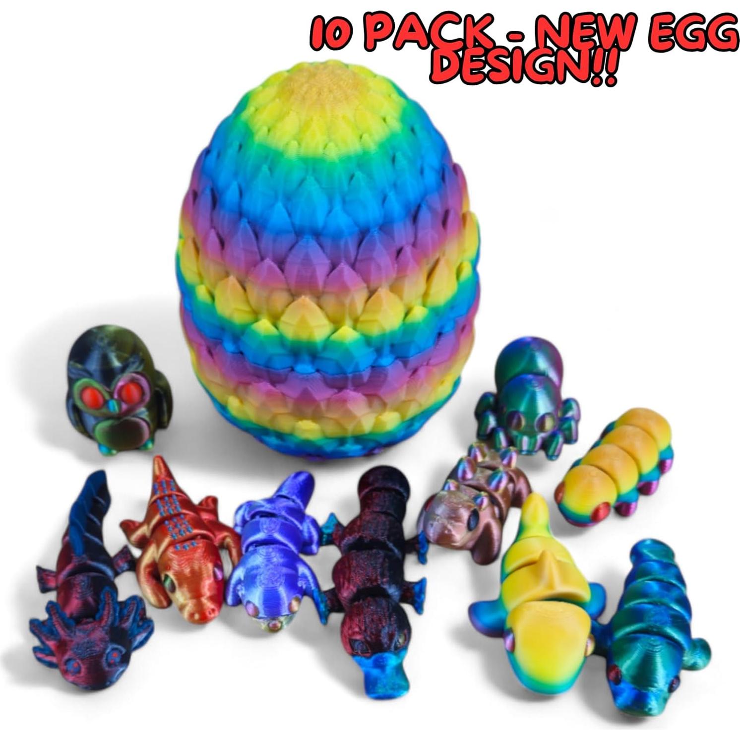 Paquete de 10 Mini Animales 3D - Figuras Articuladas