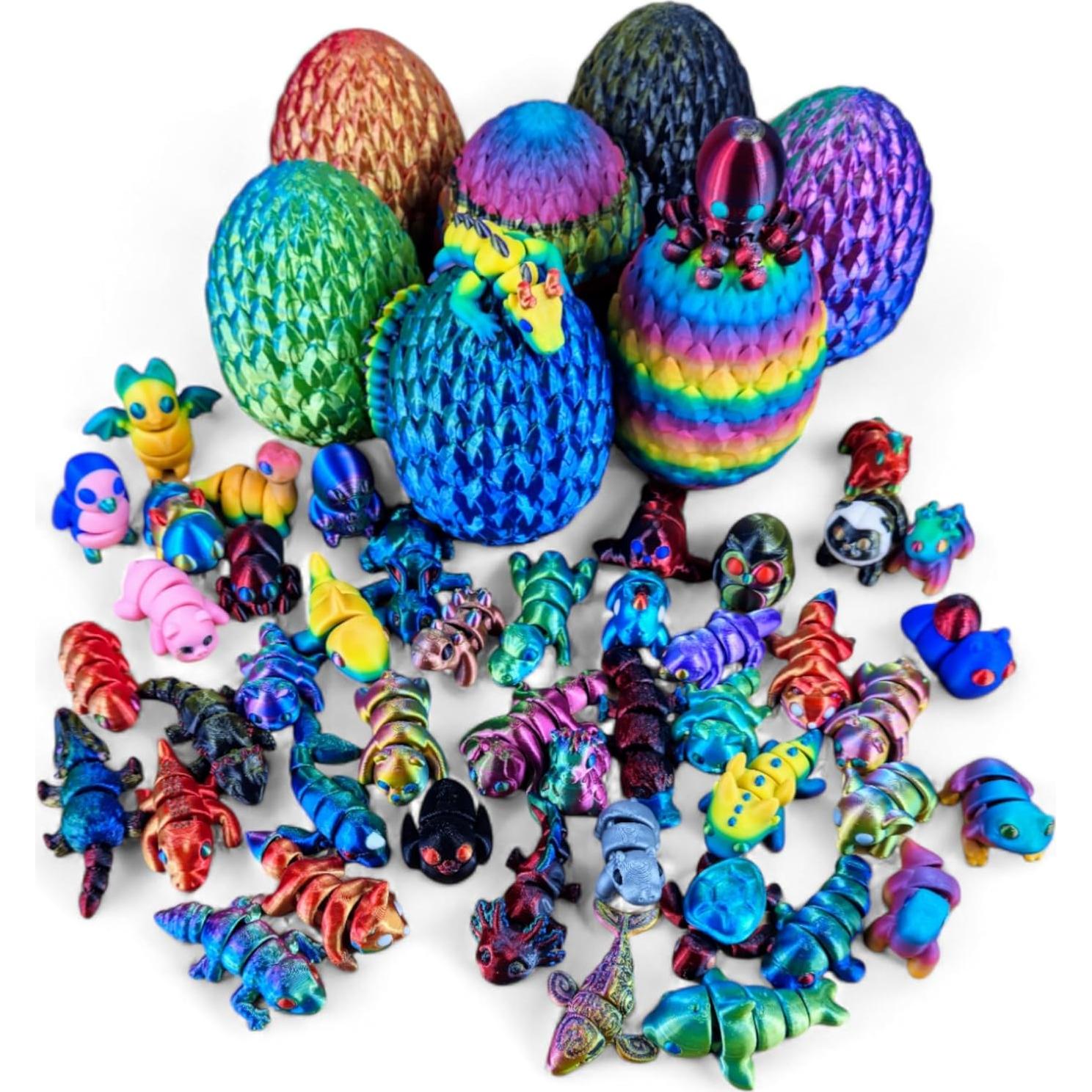 Paquete de 10 Mini Animales 3D - Figuras Articuladas