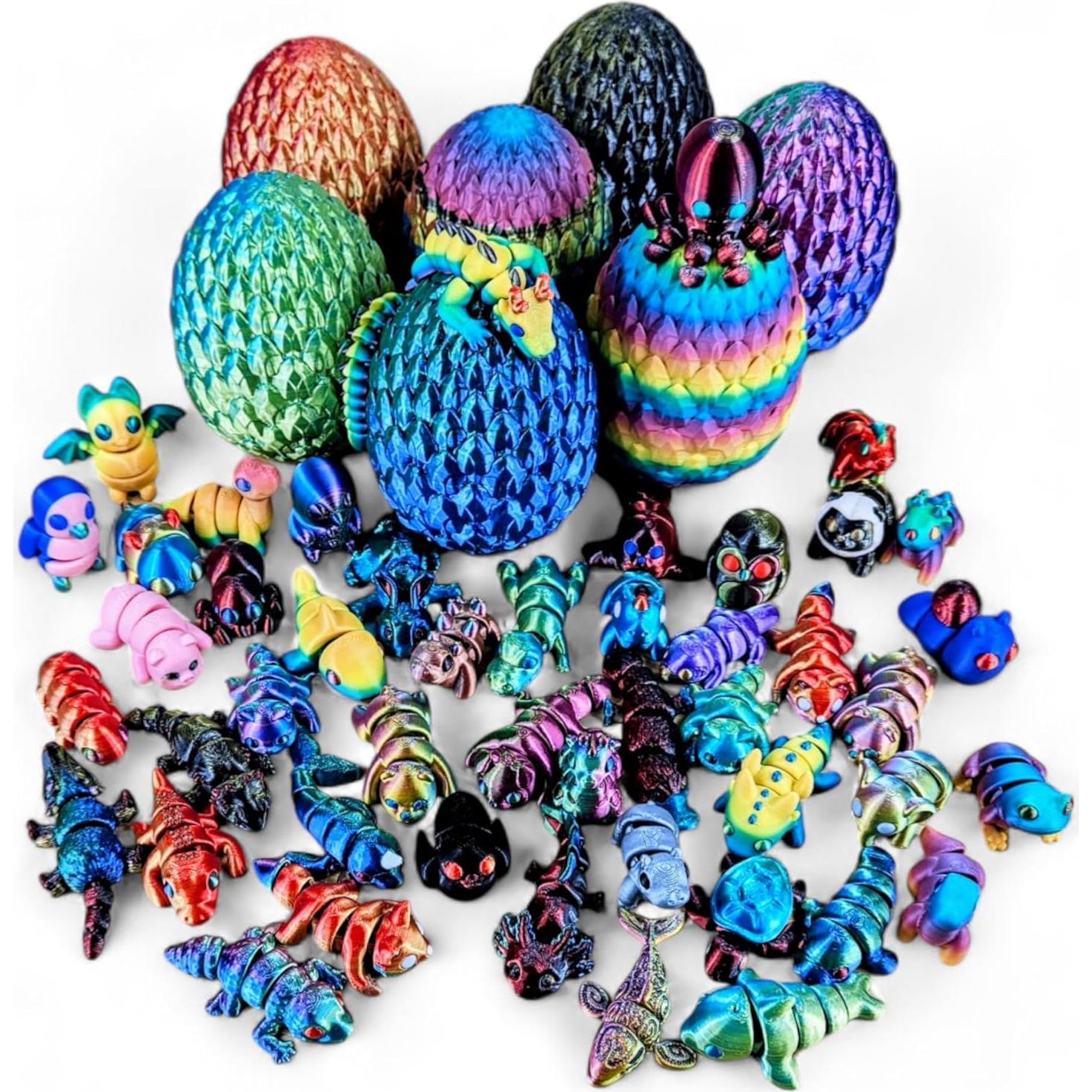 Paquete de 10 Mini Animales 3D - Figuras Articuladas