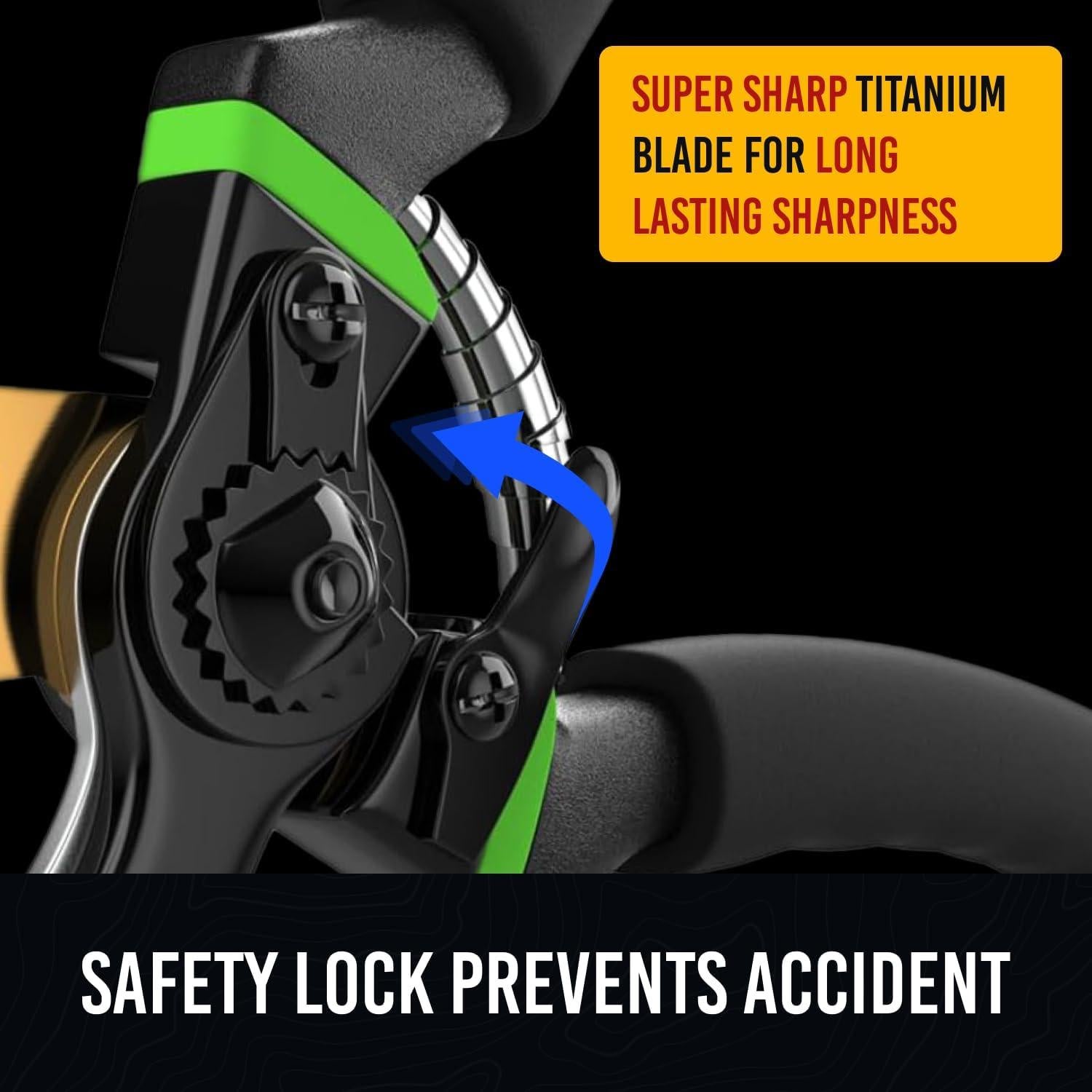 Tijeras de podar Craft911 de acero SK5 7.5 cm para jardinería