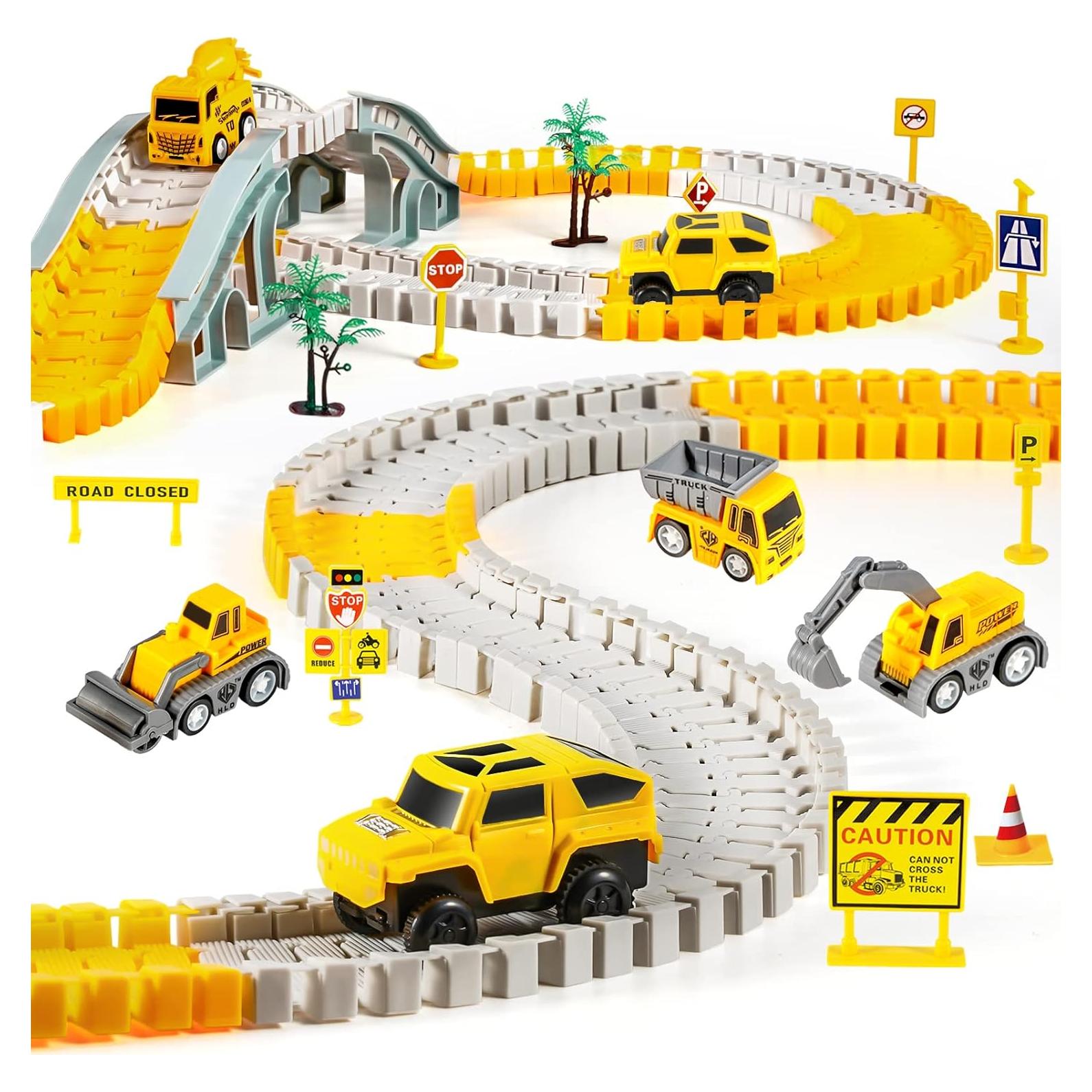 Set de Pistas de Construcción Kizplays 260 PCS con Coches