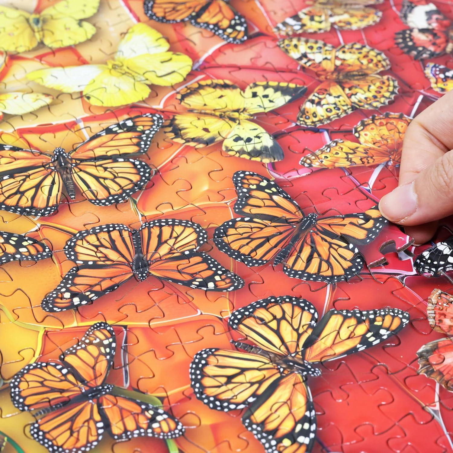 Rompecabezas Think2Master 1000 Piezas Mariposas Arcoíris 68x48cm