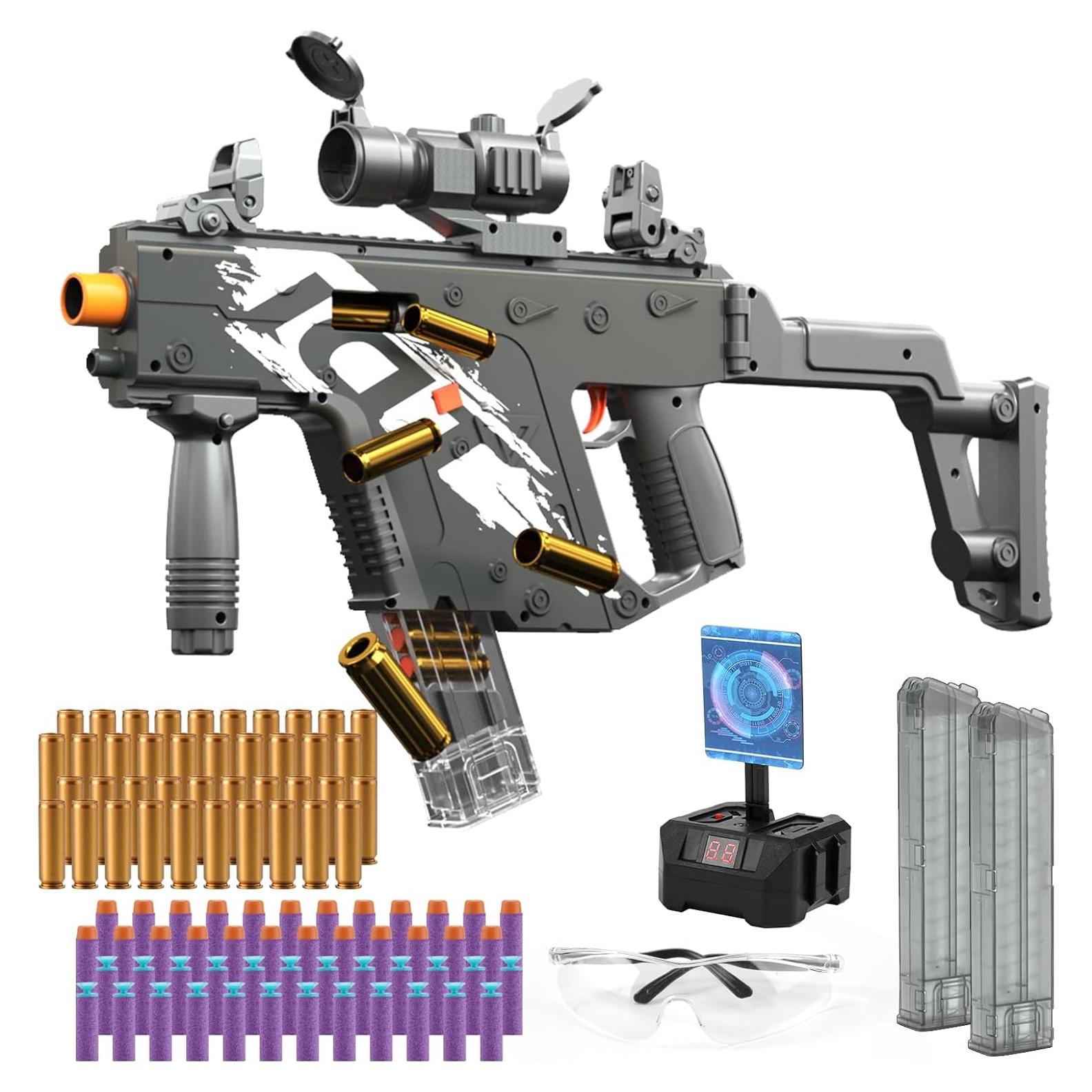 Pistola de Juguete Automática VELIYAKA con 100 Dardos y Objetivo