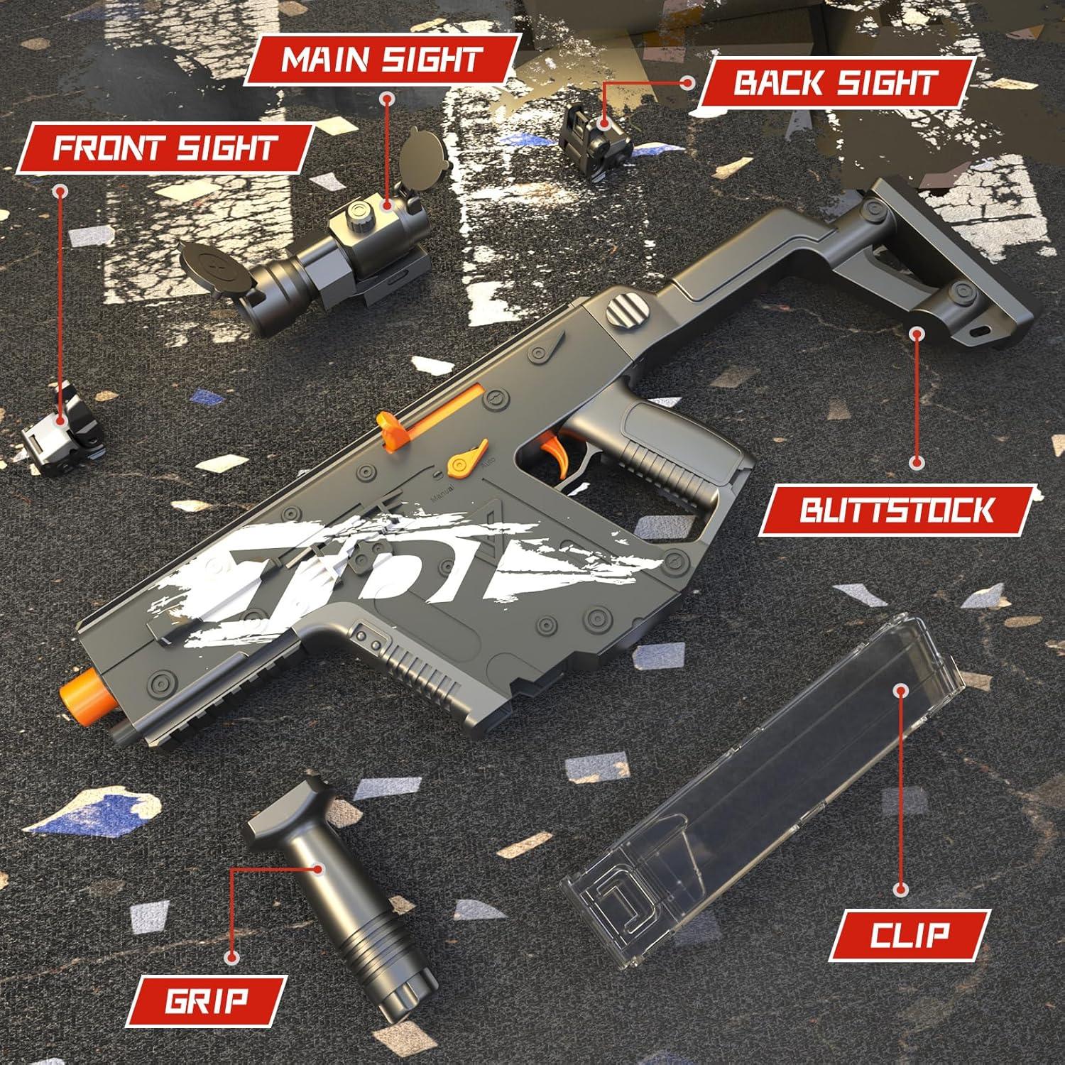 Pistola de Juguete Automática VELIYAKA con 100 Dardos y Objetivo