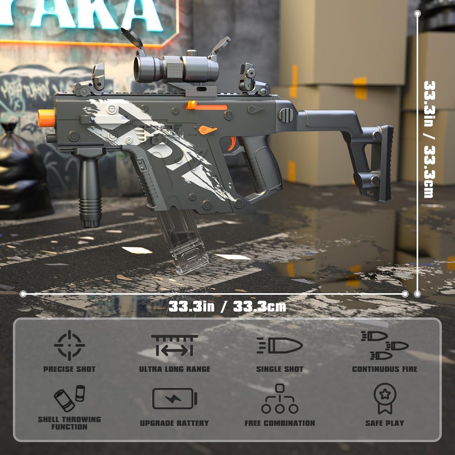 Pistola de Juguete Automática VELIYAKA con 100 Dardos y Objetivo