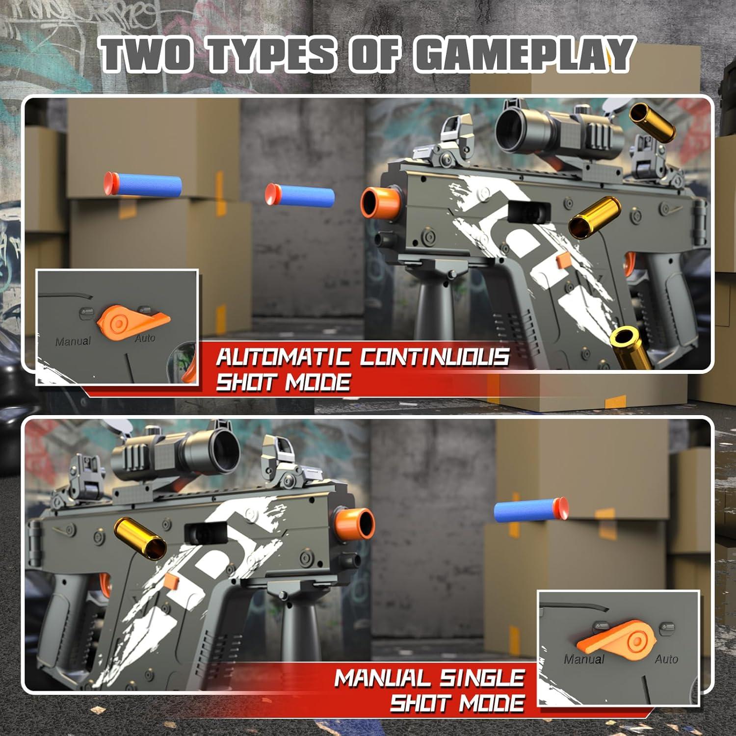 Pistola de Juguete Automática VELIYAKA con 100 Dardos y Objetivo