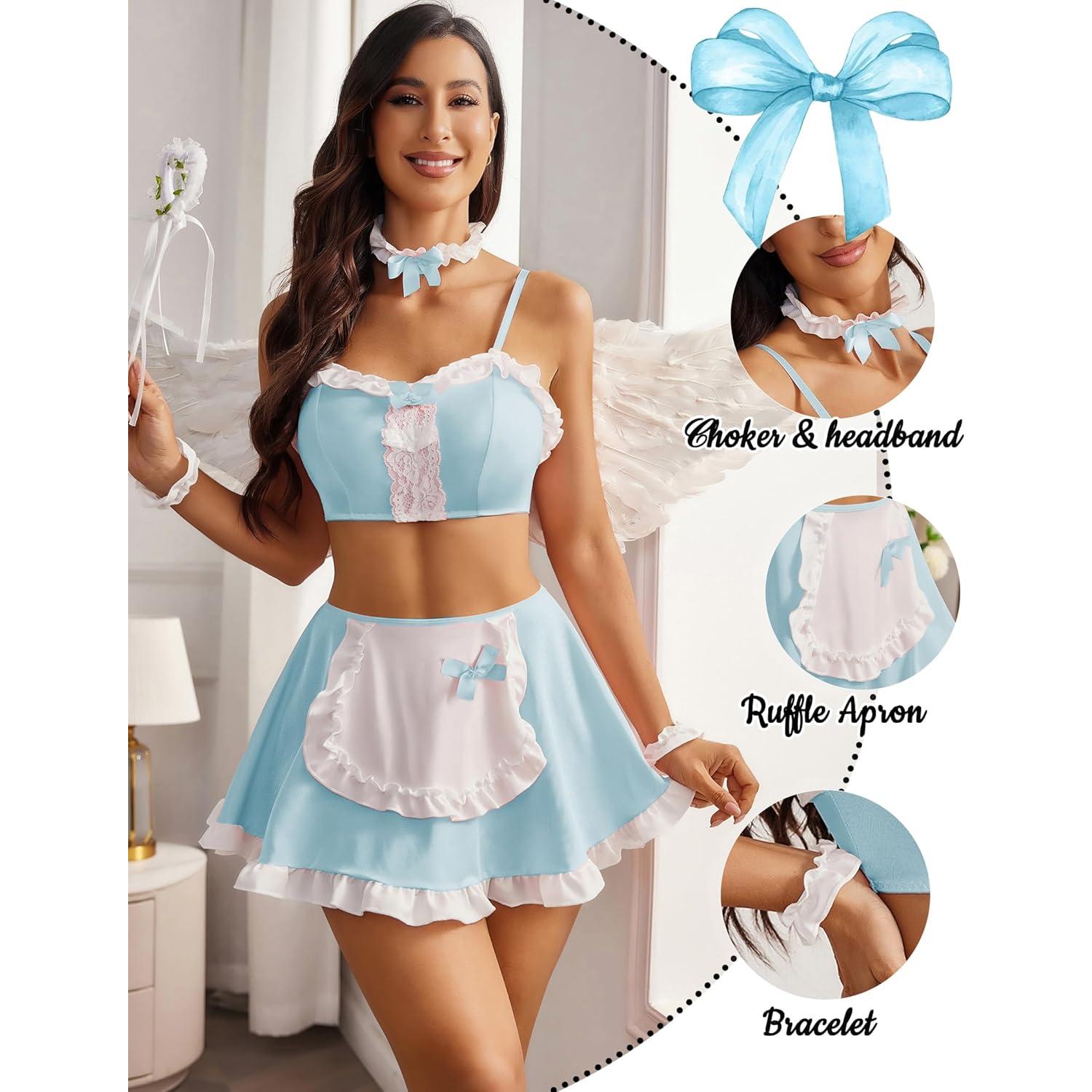 Conjunto de Lencería Avidlove para Mujeres Traje de Sirvienta