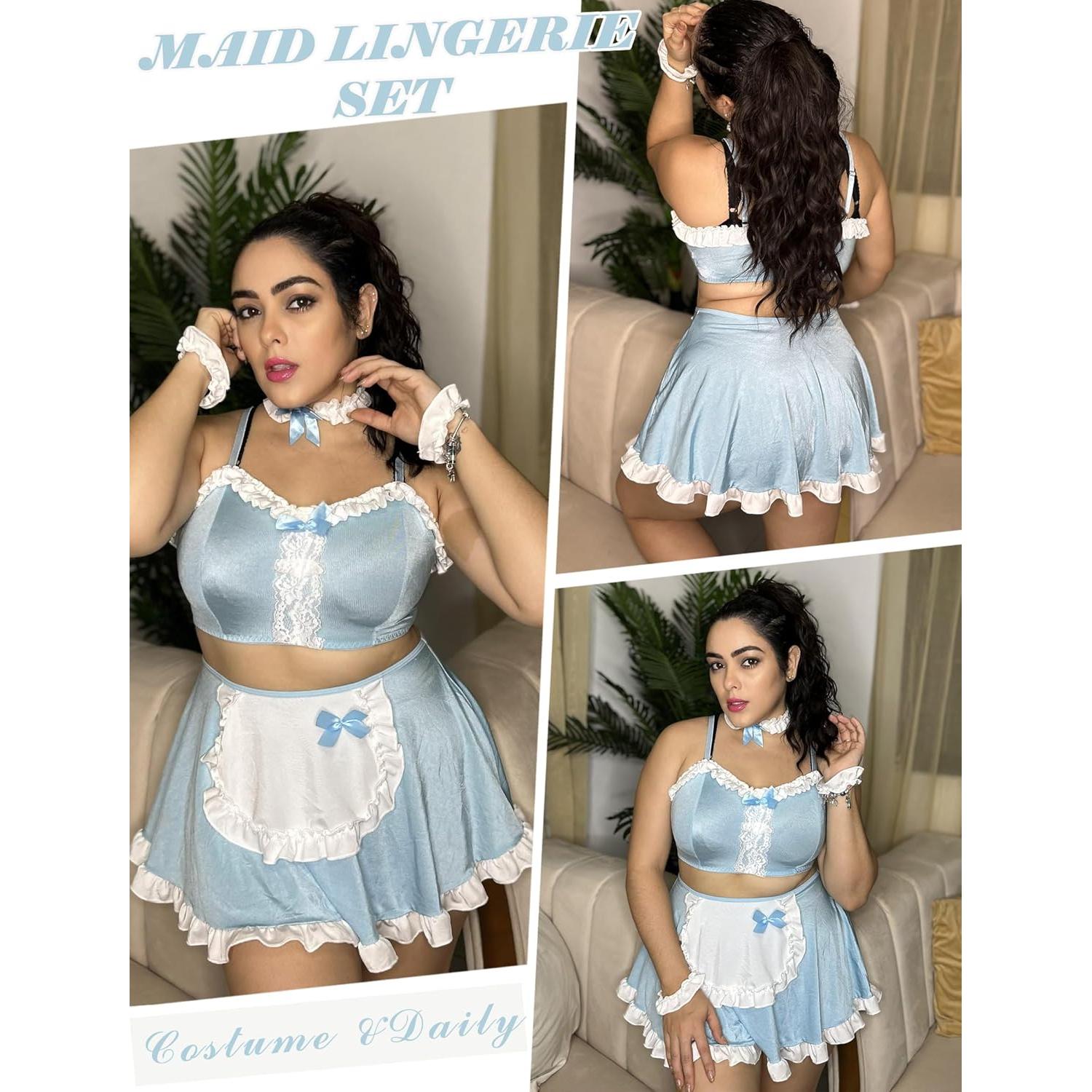 Conjunto de Lencería Avidlove para Mujeres Traje de Sirvienta