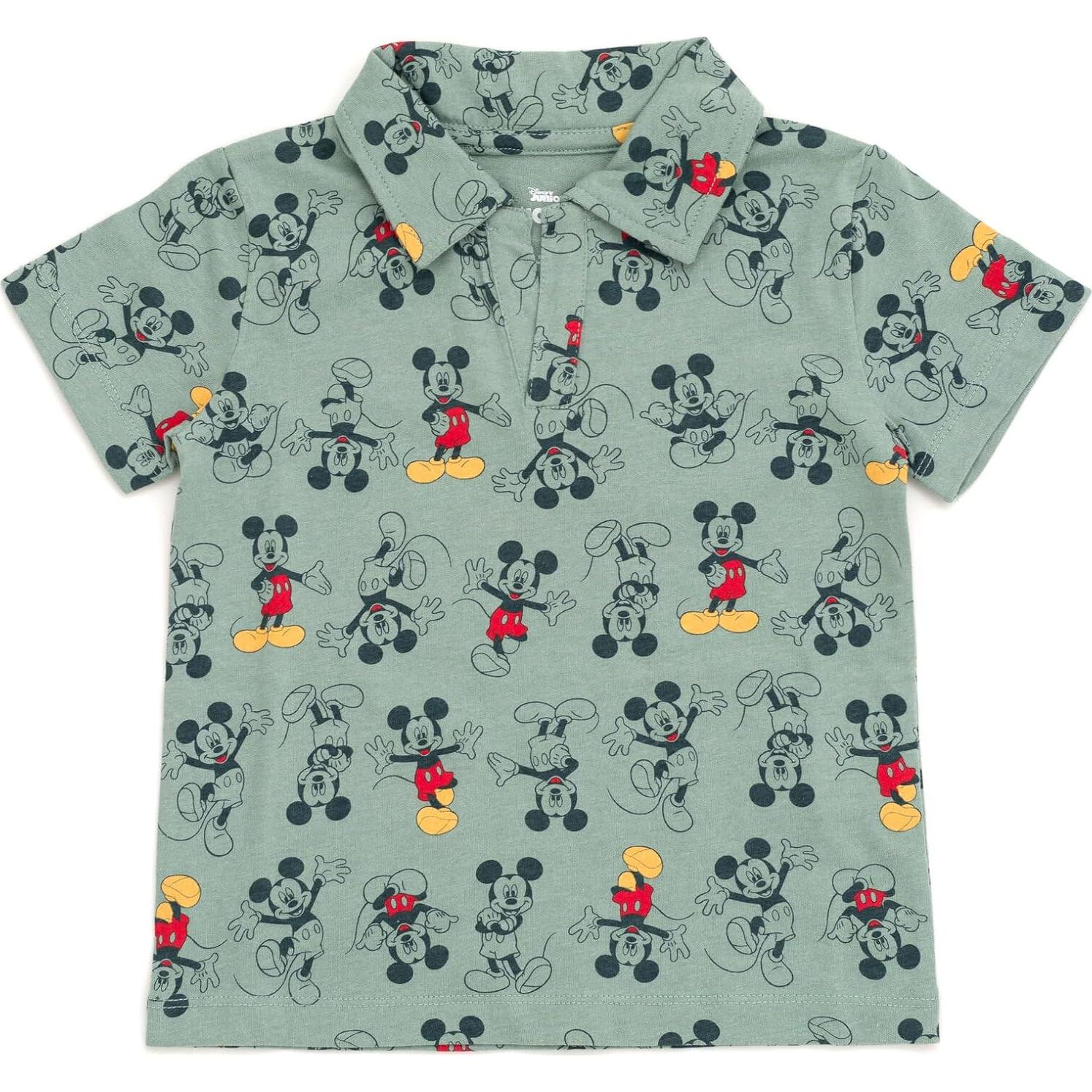 Conjunto Camisa Polo y Pantalones Cortos Disney Mickey 2T-12
