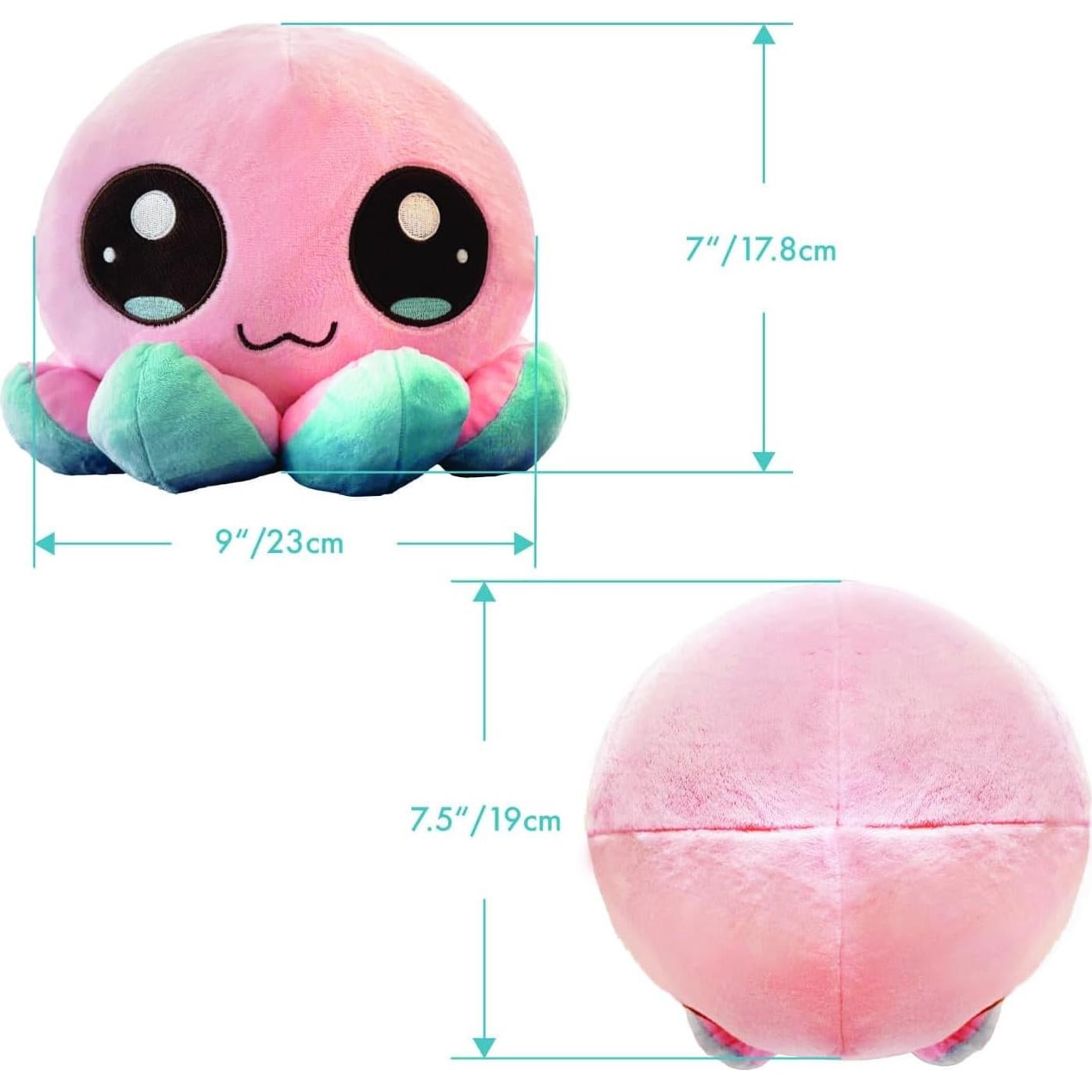 Peluche de Pulpo BelugaDesign | Paquete de 7 Rosa y Azul