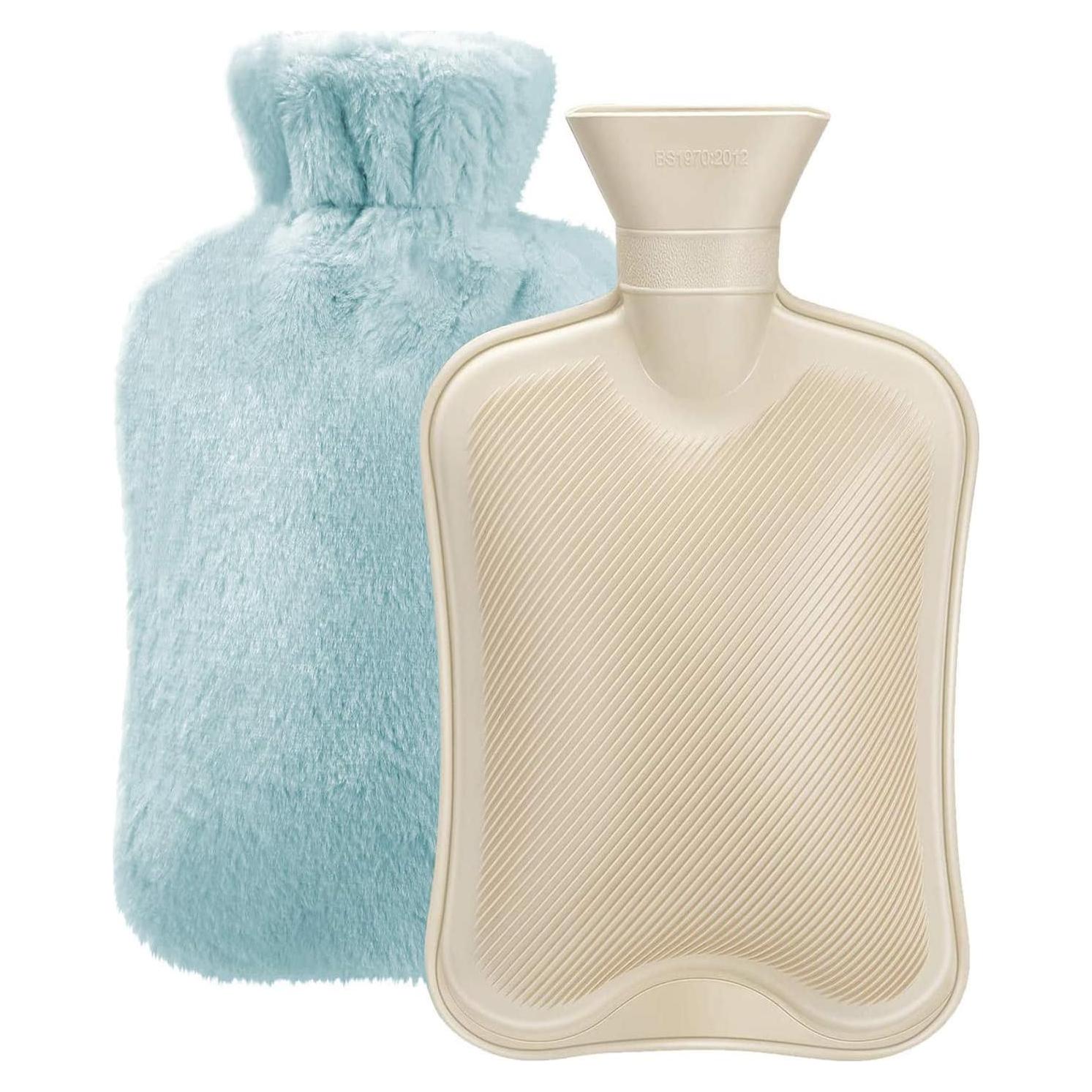 Botella de Agua Caliente Fythao 2L Goma Natural Azul Bebé