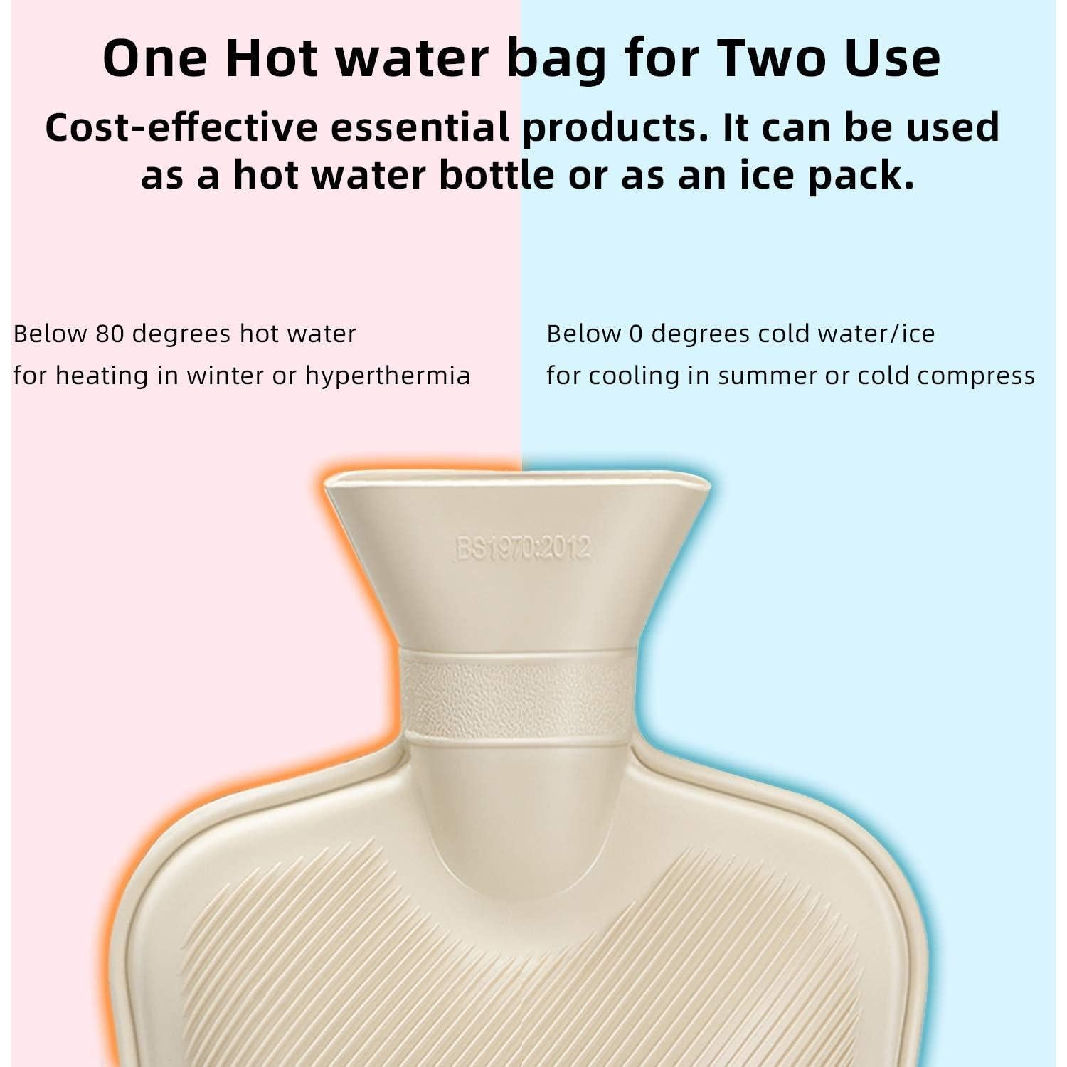 Botella de Agua Caliente Fythao 2L Goma Natural Azul Bebé