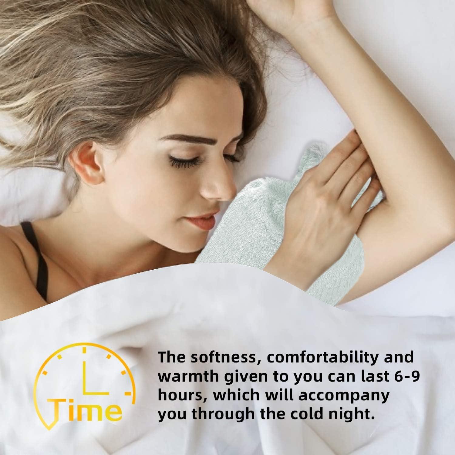 Botella de Agua Caliente Fythao 2L Goma Natural Azul Bebé