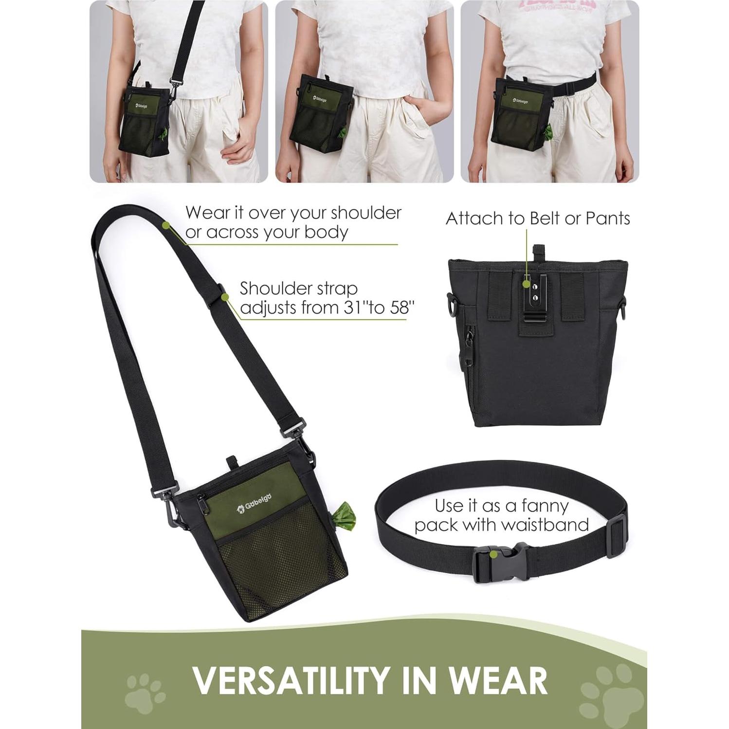 Bolsa de golosinas para perros Gobeigo con silicona 4 tazas