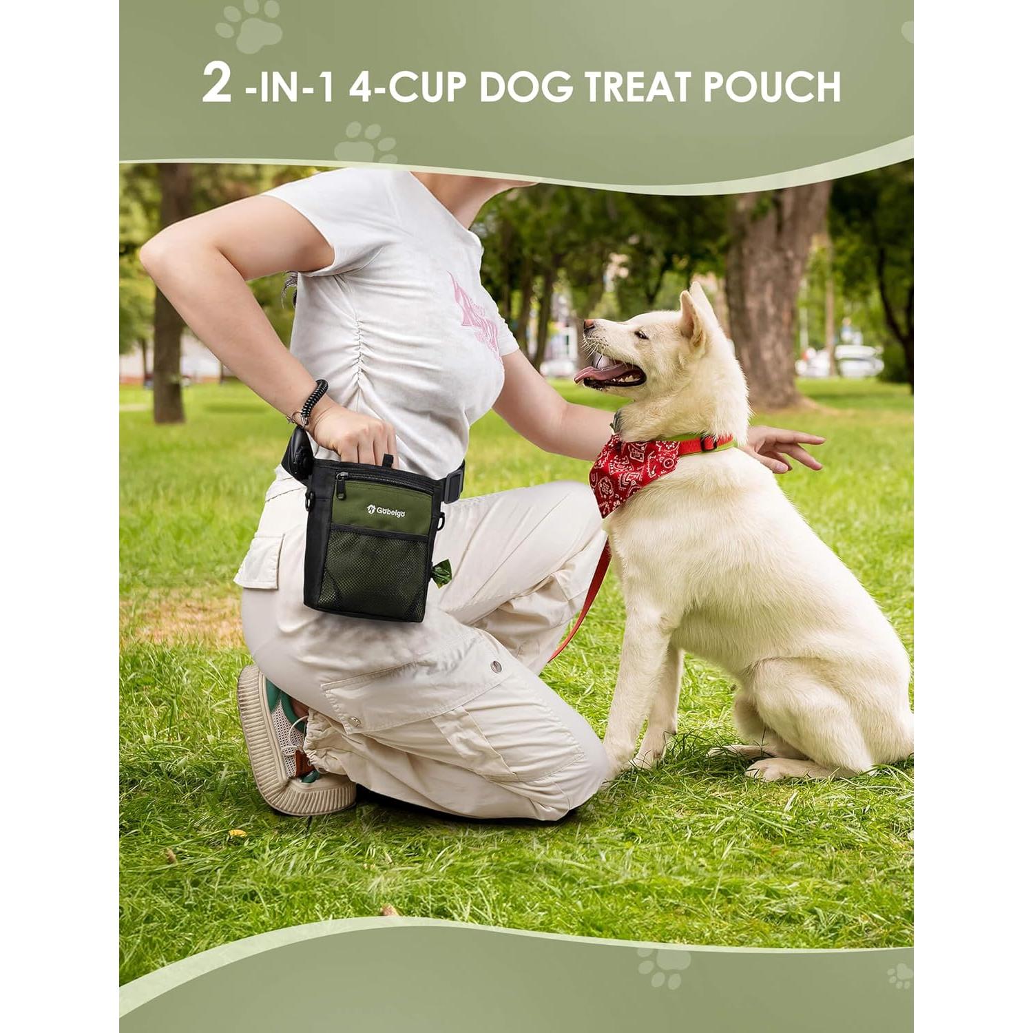 Bolsa de golosinas para perros Gobeigo con silicona 4 tazas