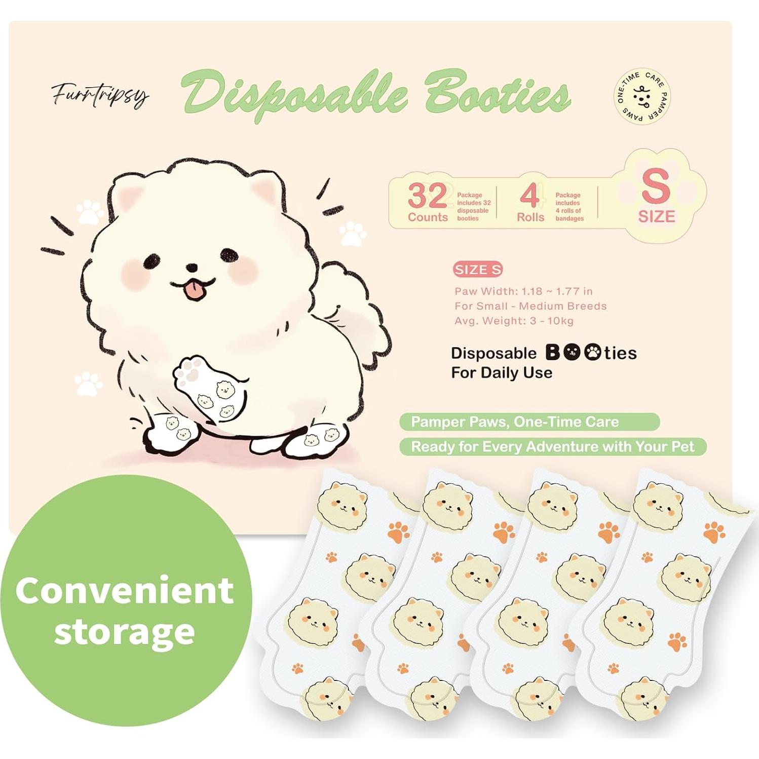 Botas Desechables Impermeables Furrtripsy para Perros y Gatos - 32 Piezas