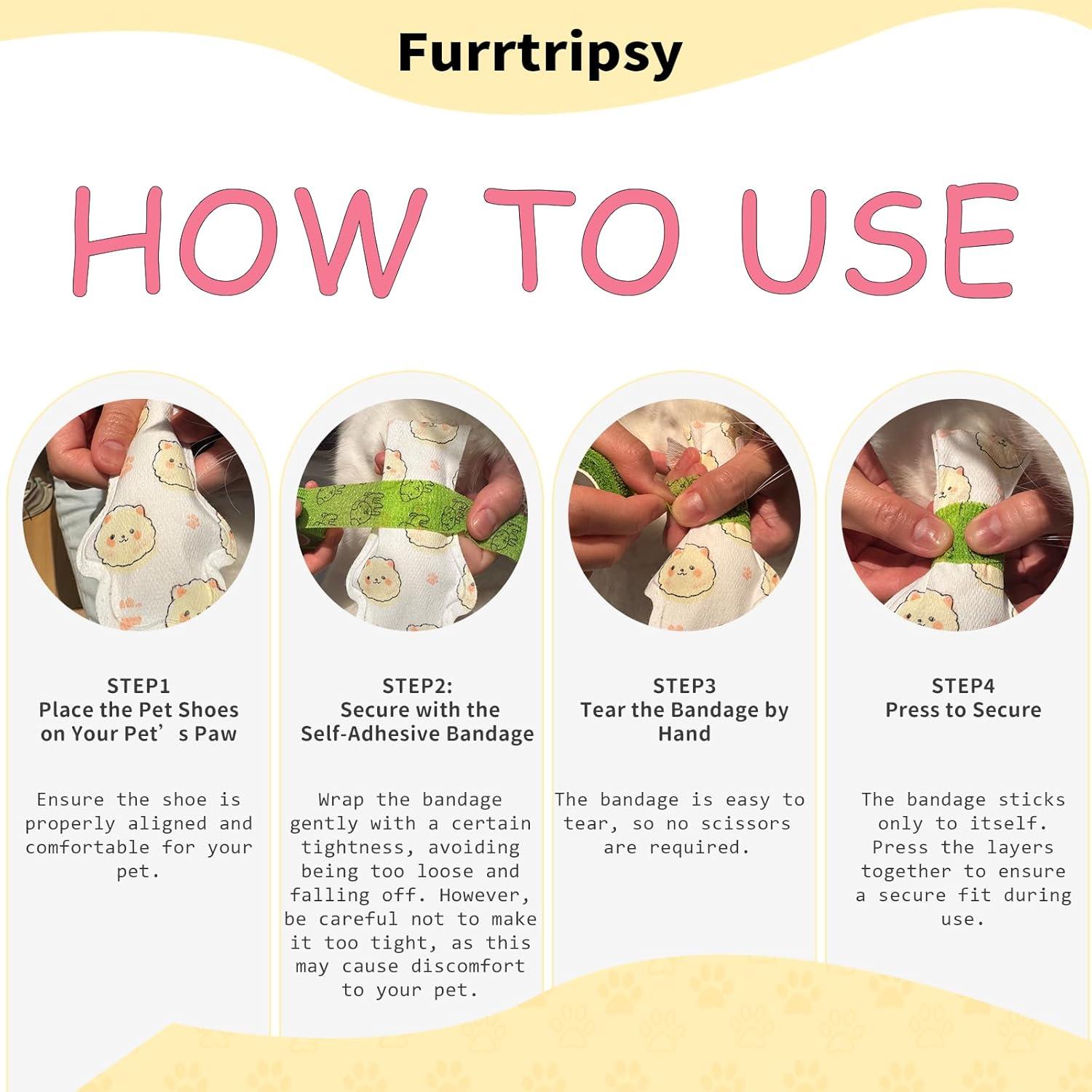 Botas Desechables Impermeables Furrtripsy para Perros y Gatos - 32 Piezas