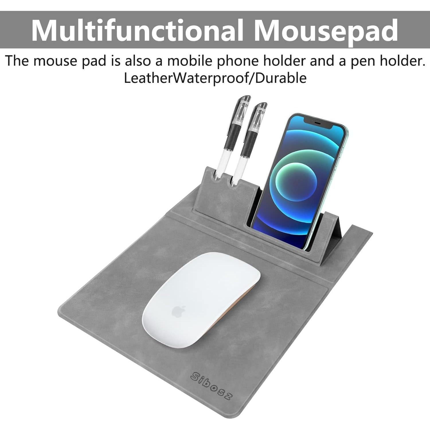 Alfombrilla de Ratón Multifuncional Sibosz Gris 24.6x19.6 cm