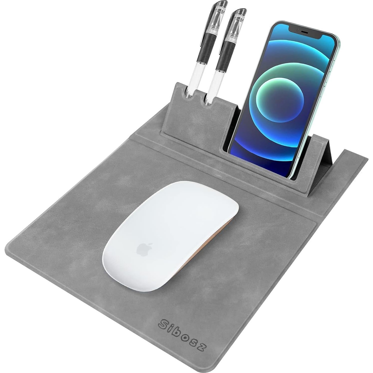 Alfombrilla de Ratón Multifuncional Sibosz Gris 24.6x19.6 cm