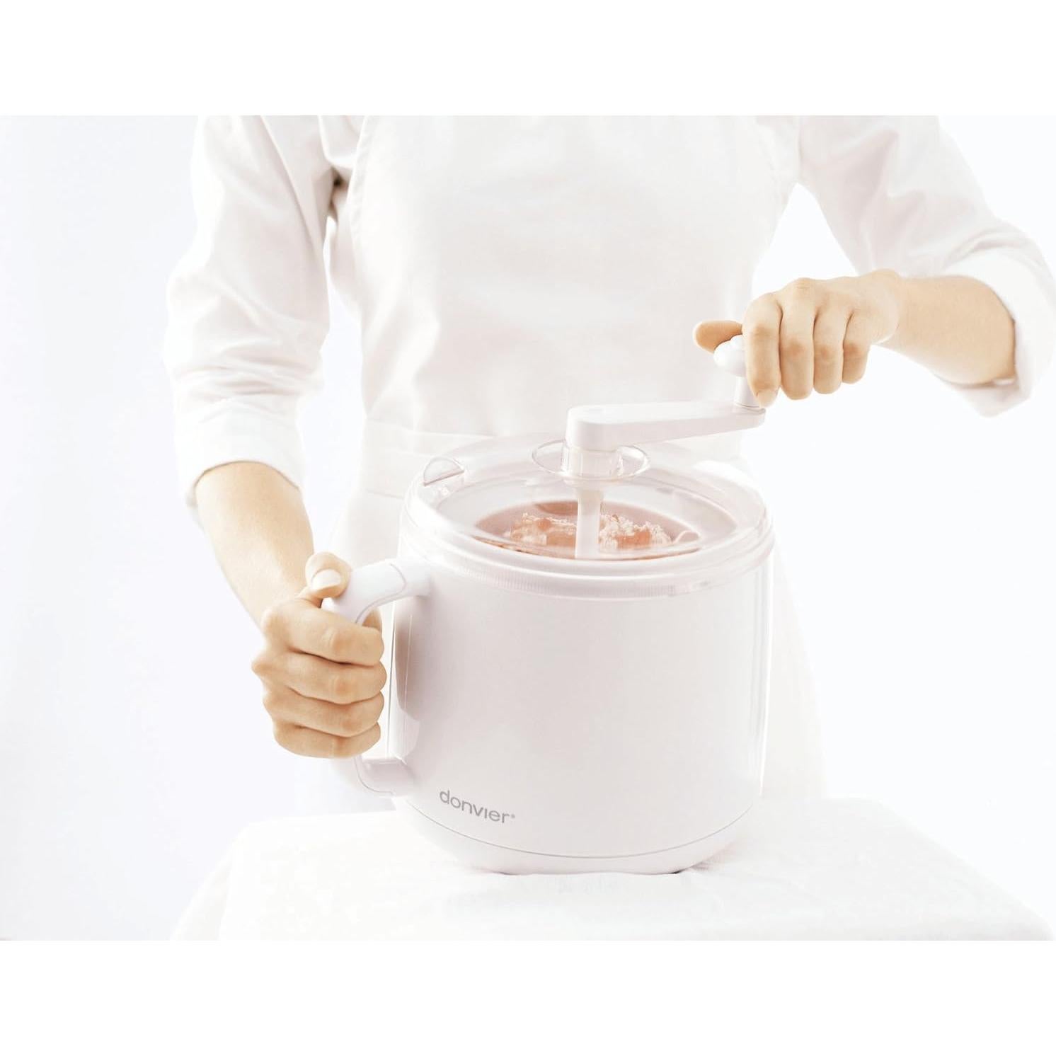 Fabricante de Helados Manual Cuisipro 1L Blanco Sin Sal