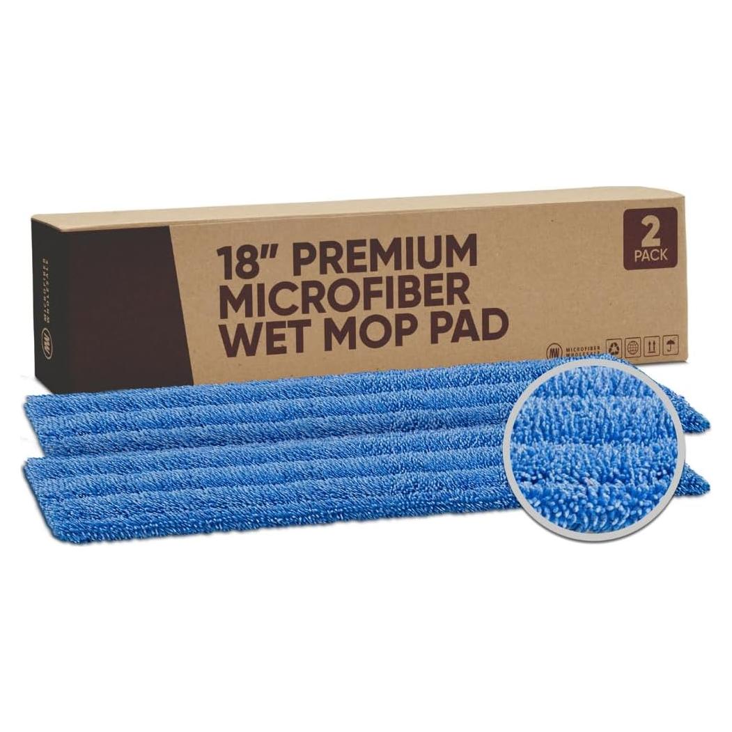 Almohadillas de Mopa Húmeda Microfibra Mayorista 18" - 2 Paquete