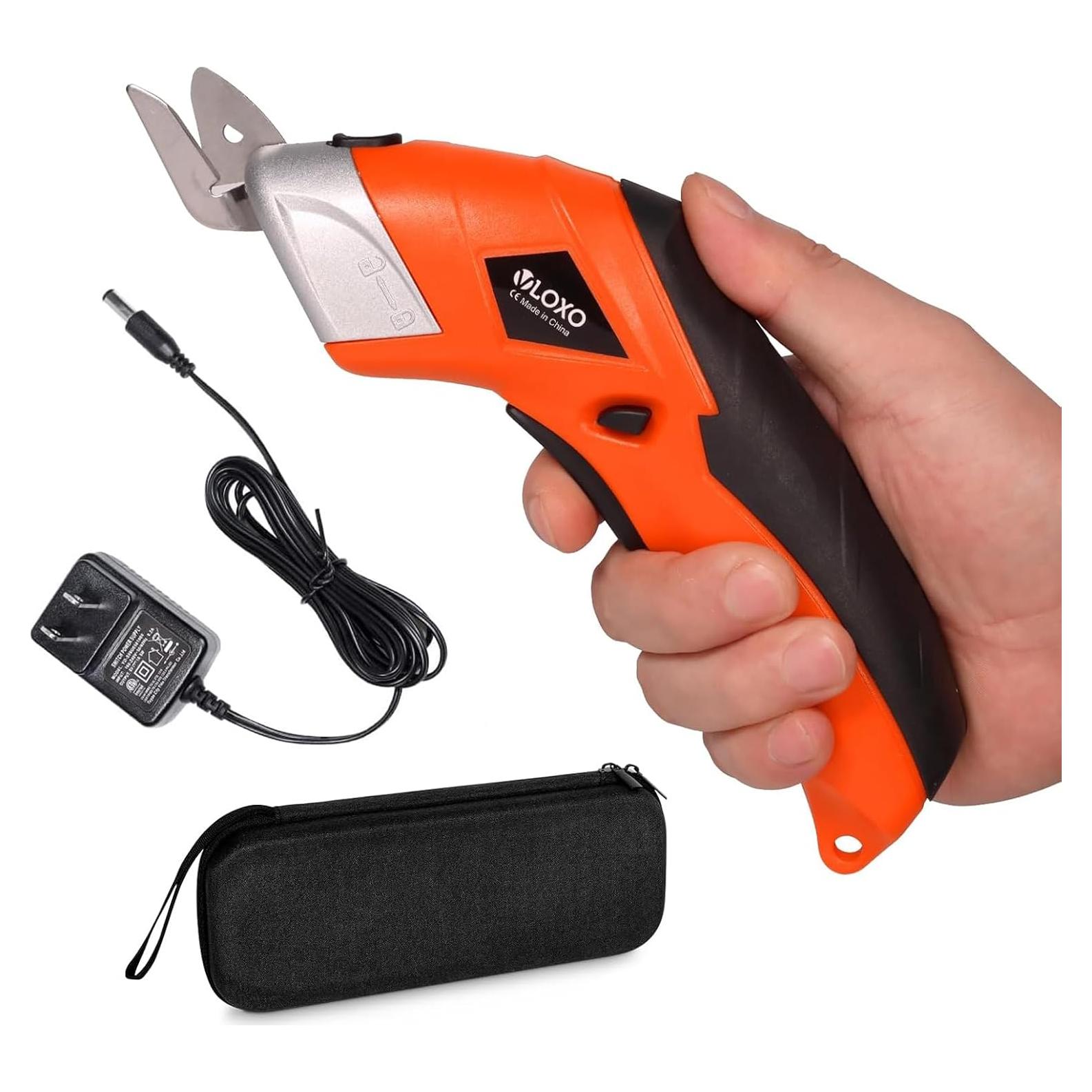 Tijeras Eléctricas Inalámbricas VLOXO 3.6V Naranja Cortador de Tela