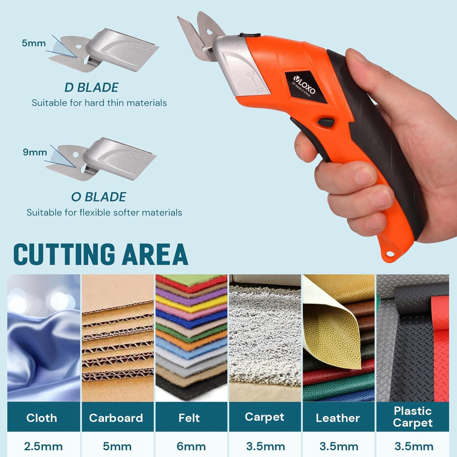 Tijeras Eléctricas Inalámbricas VLOXO 3.6V Naranja Cortador de Tela