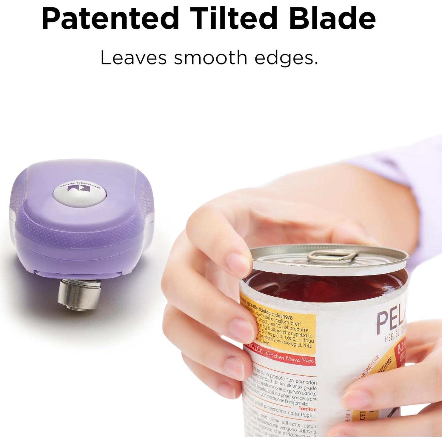 Abrelatas Eléctrico Kitchen Mama One Touch - Automático, Púrpura