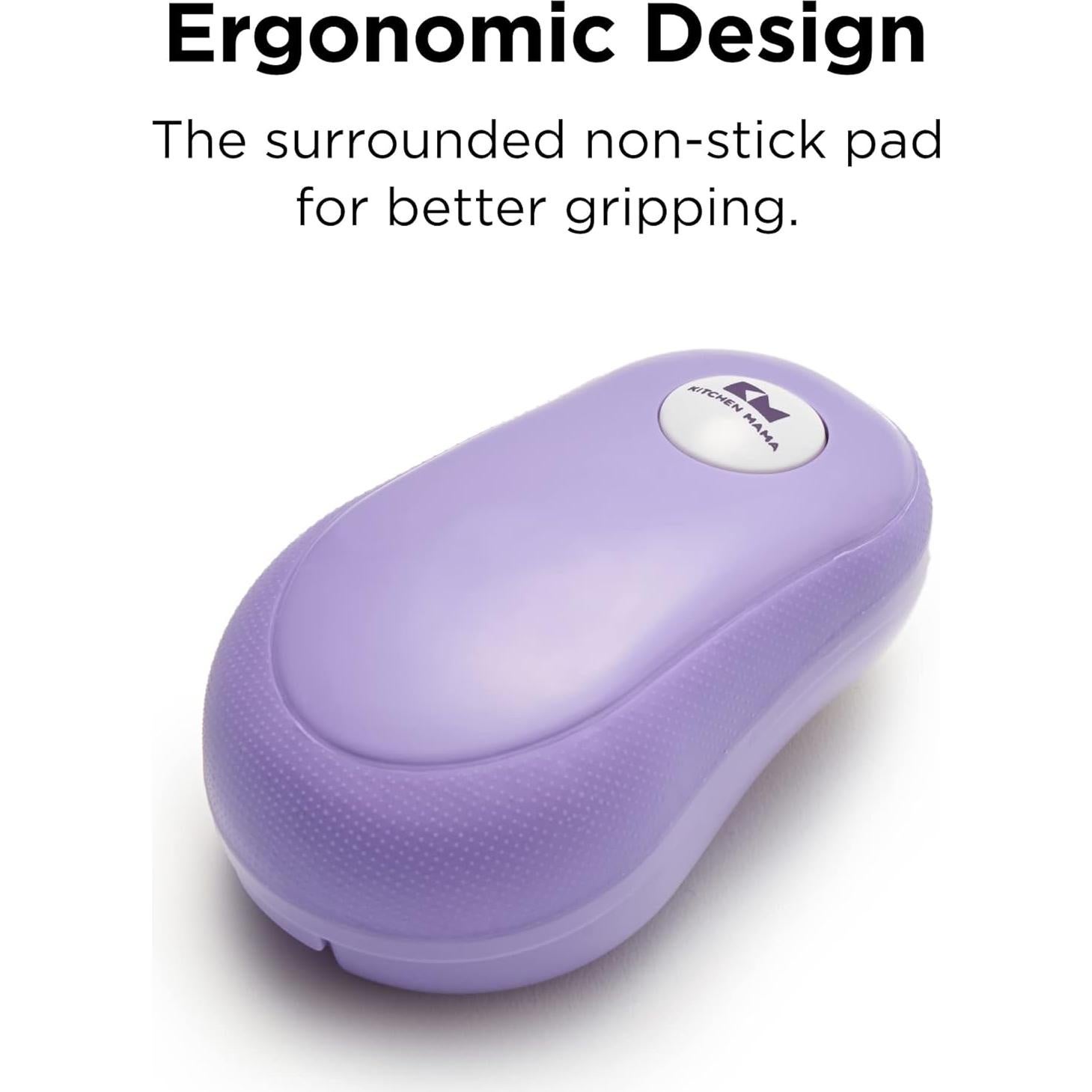 Abrelatas Eléctrico Kitchen Mama One Touch - Automático, Púrpura