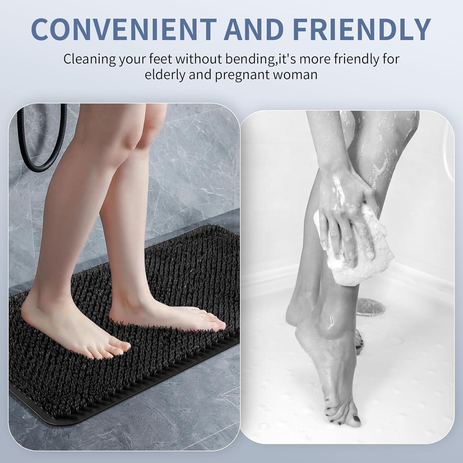 Alfombrilla de Ducha Exfoliante Yolife Antideslizante 65x34cm