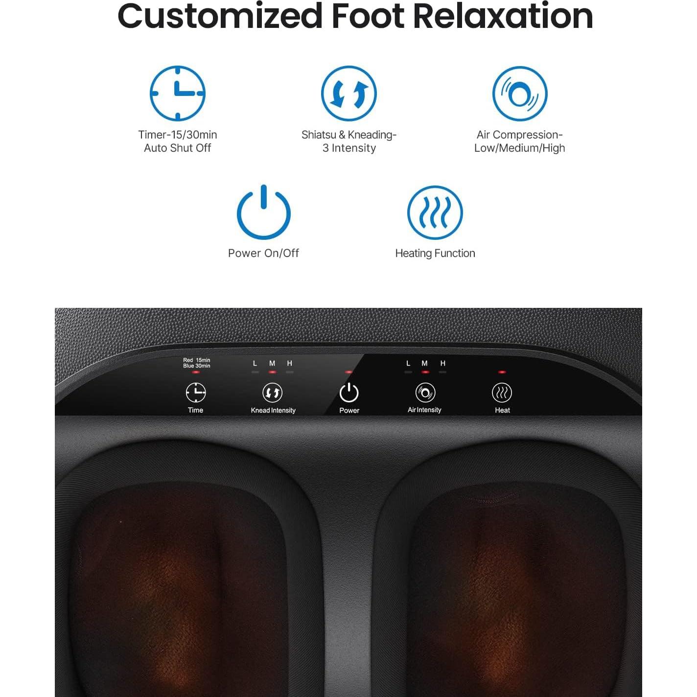 Masajeador de Pies Shiatsu RENPHO 2025 Mejorado con Calor