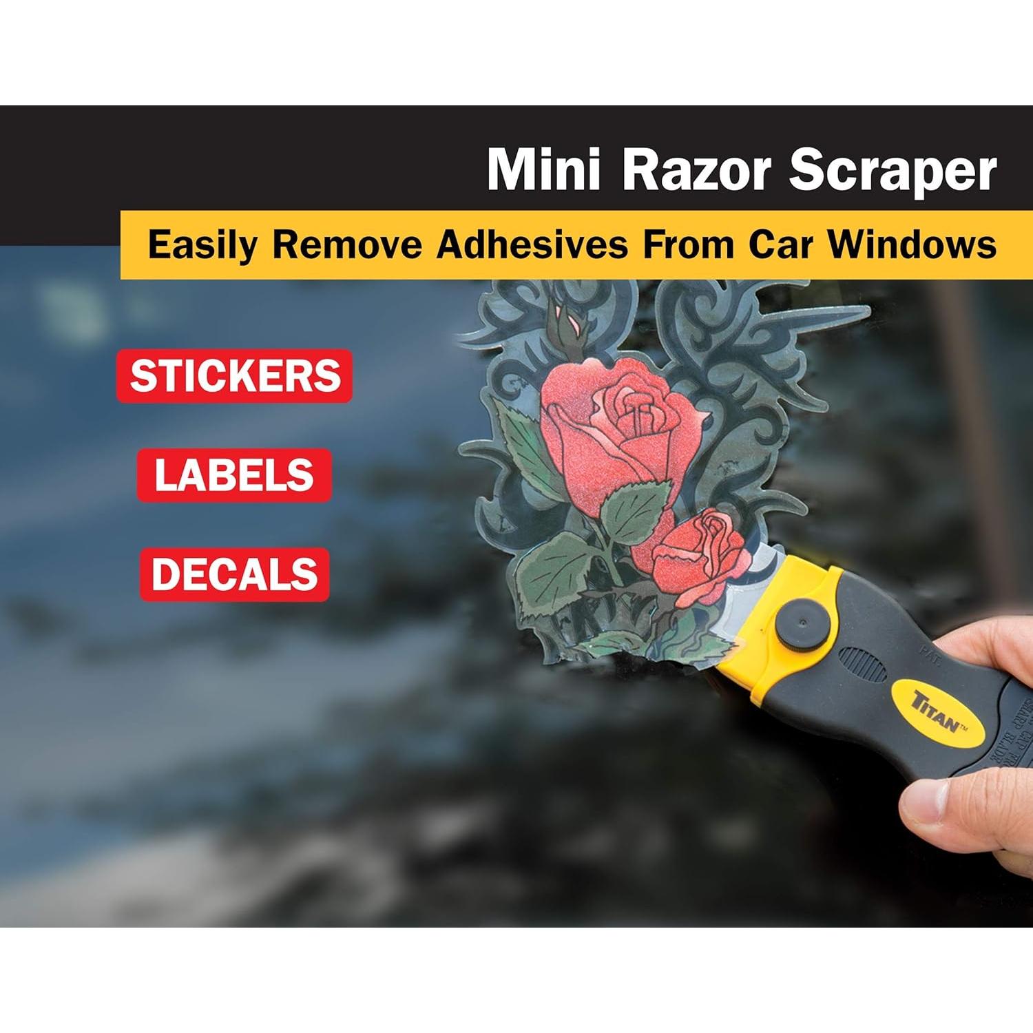 Titan Tools 17015 4-Inch Mini Razor Scraper with (21) #20 Steel Blades