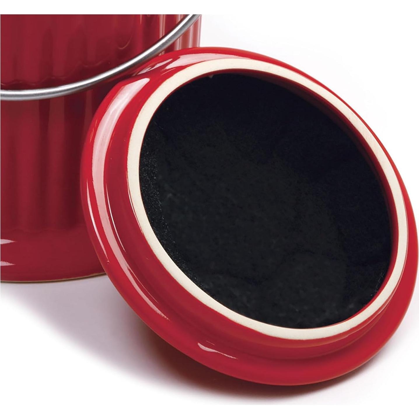 Conservador de Compostera de Cerámica Norpro 1 Galón Rojo