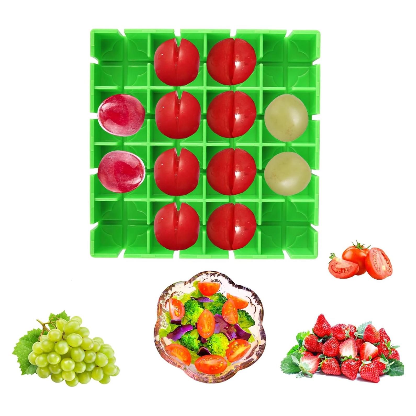 Cortador de Uvas y Tomates Cherry BOSGAS Verde 16 Piezas/Segundo