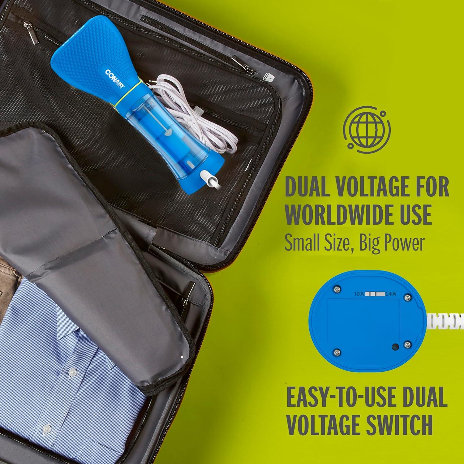 Vaporizador de Ropa de Mano Conair GSC24 1200W Doble Voltaje Azul