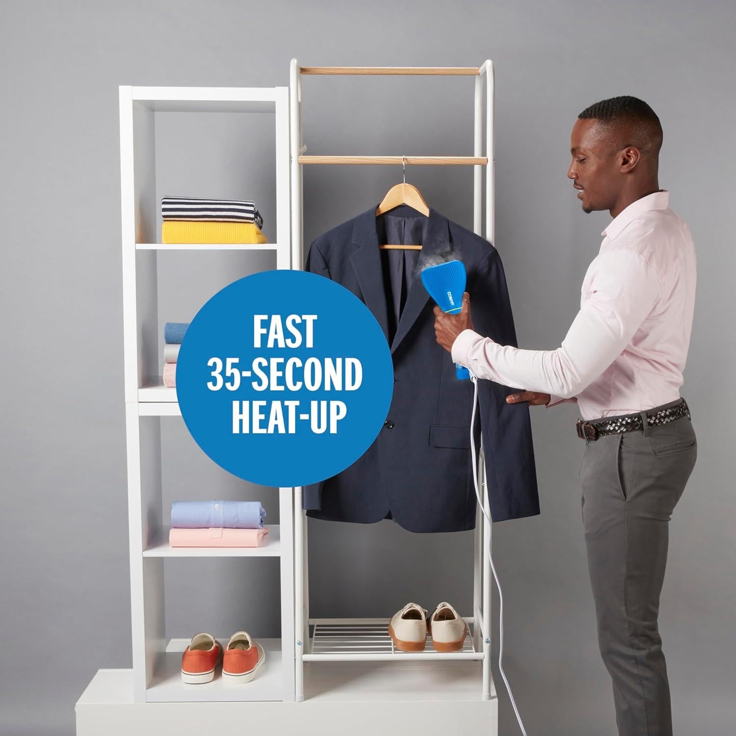 Vaporizador de Ropa de Mano Conair GSC24 1200W Doble Voltaje Azul