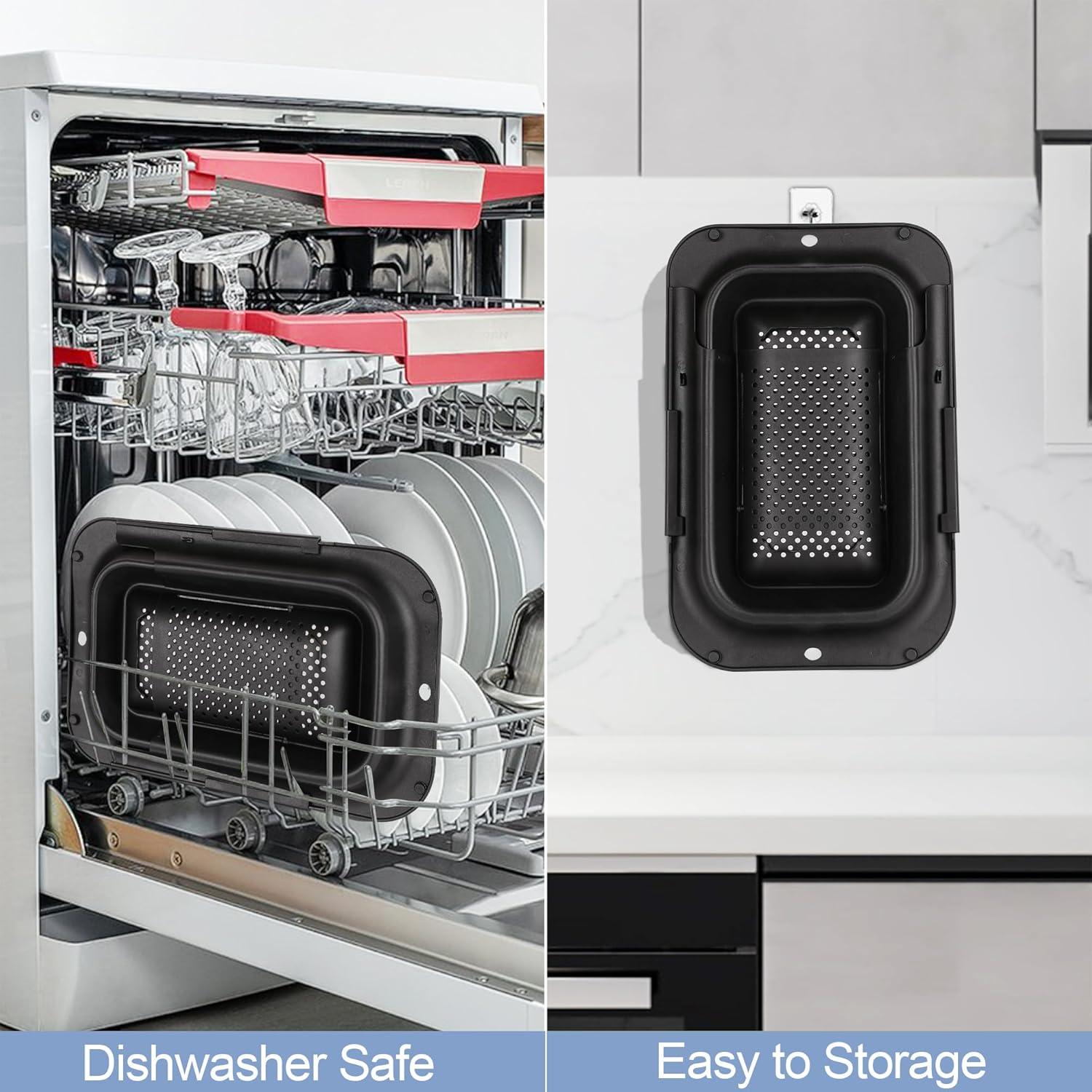 Colador Plegable Rottogoon 11.34 kg Ajustable Negro 38-48 cm