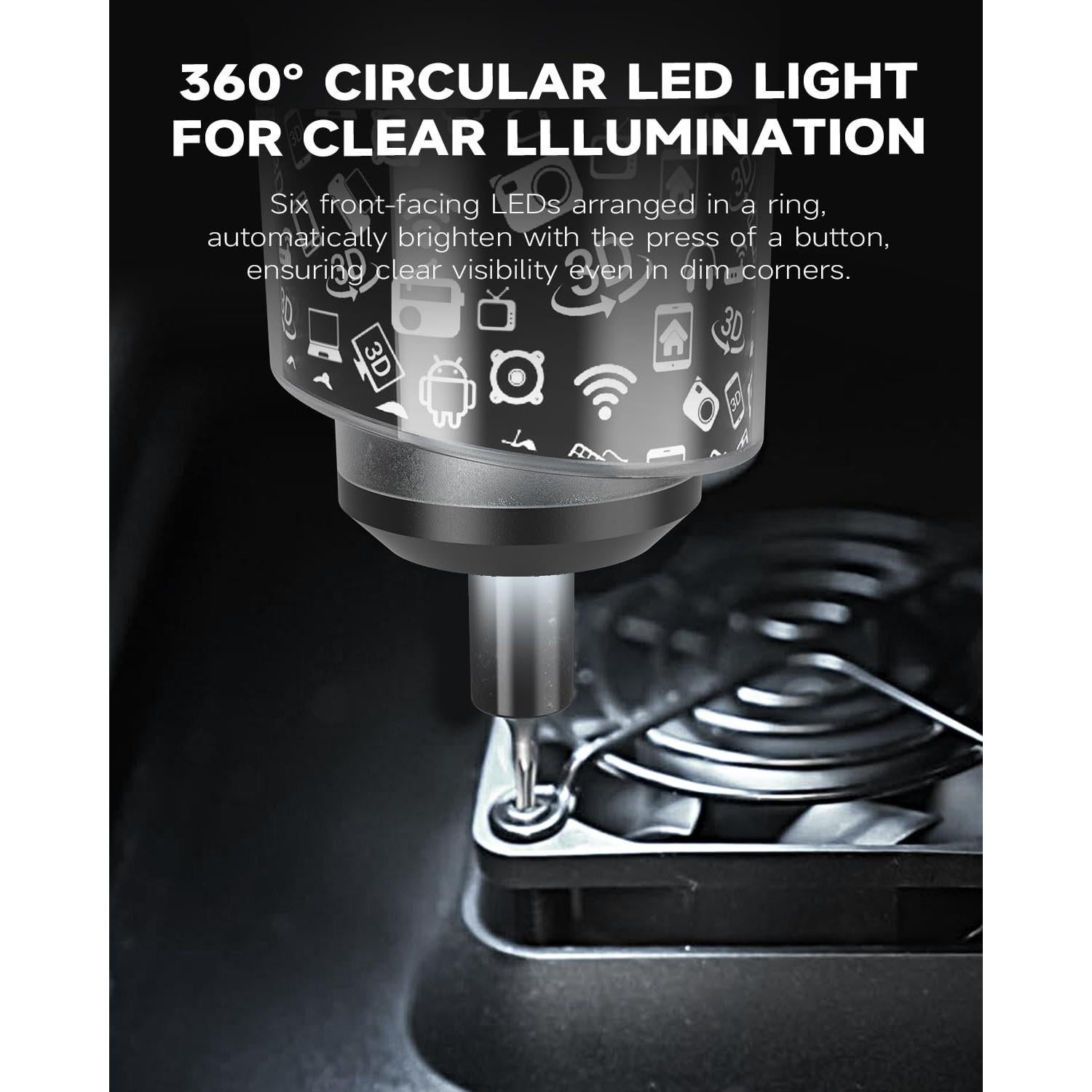 Destornillador Eléctrico Creality 33 en 1 Inalámbrico LED