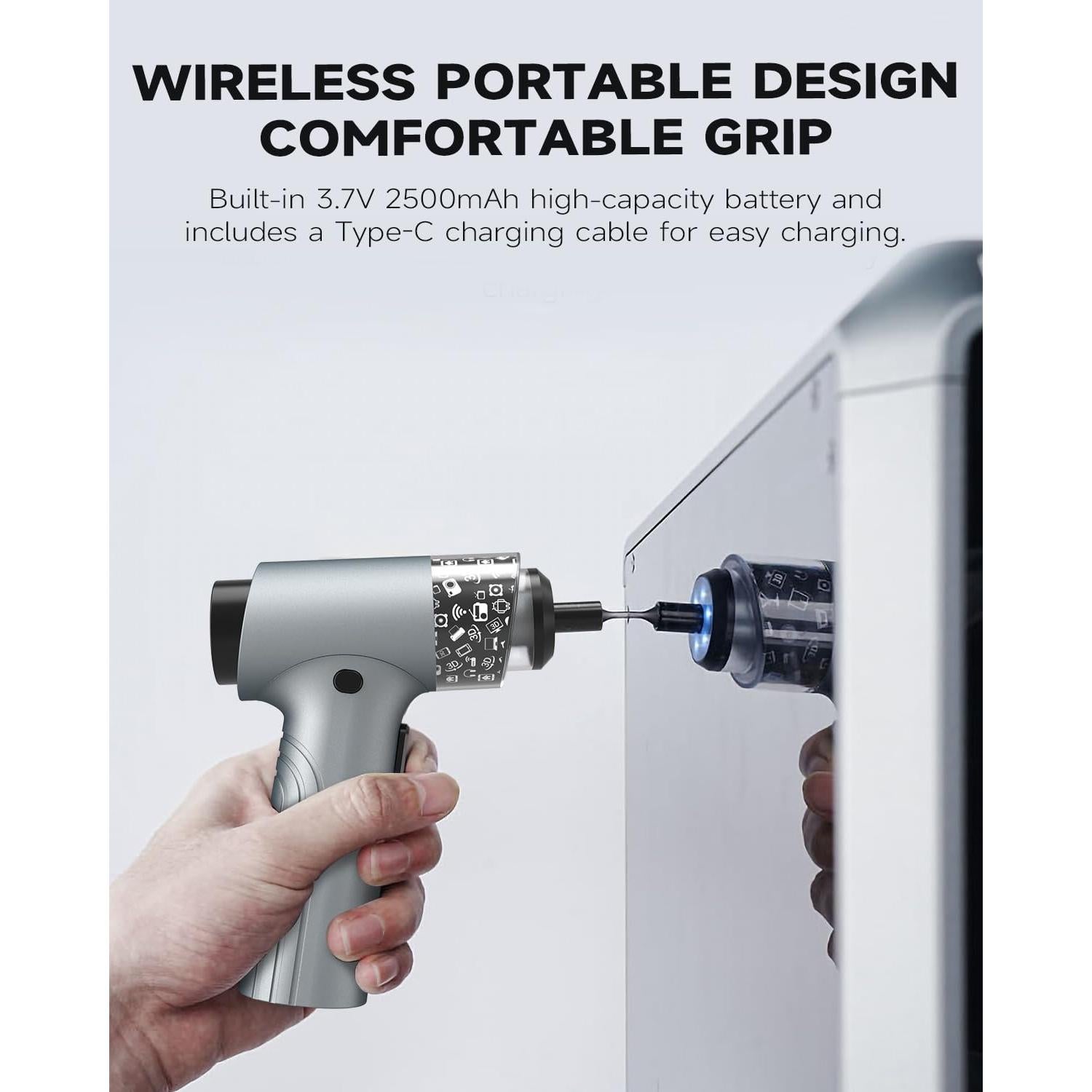 Destornillador Eléctrico Creality 33 en 1 Inalámbrico LED