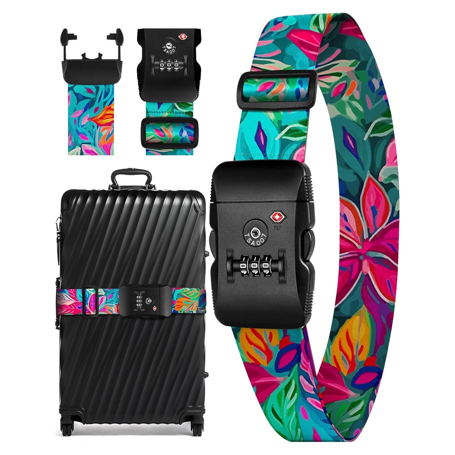 Correa de Equipaje Slohif con Cerradura TSA Ajustable 50-84 cm