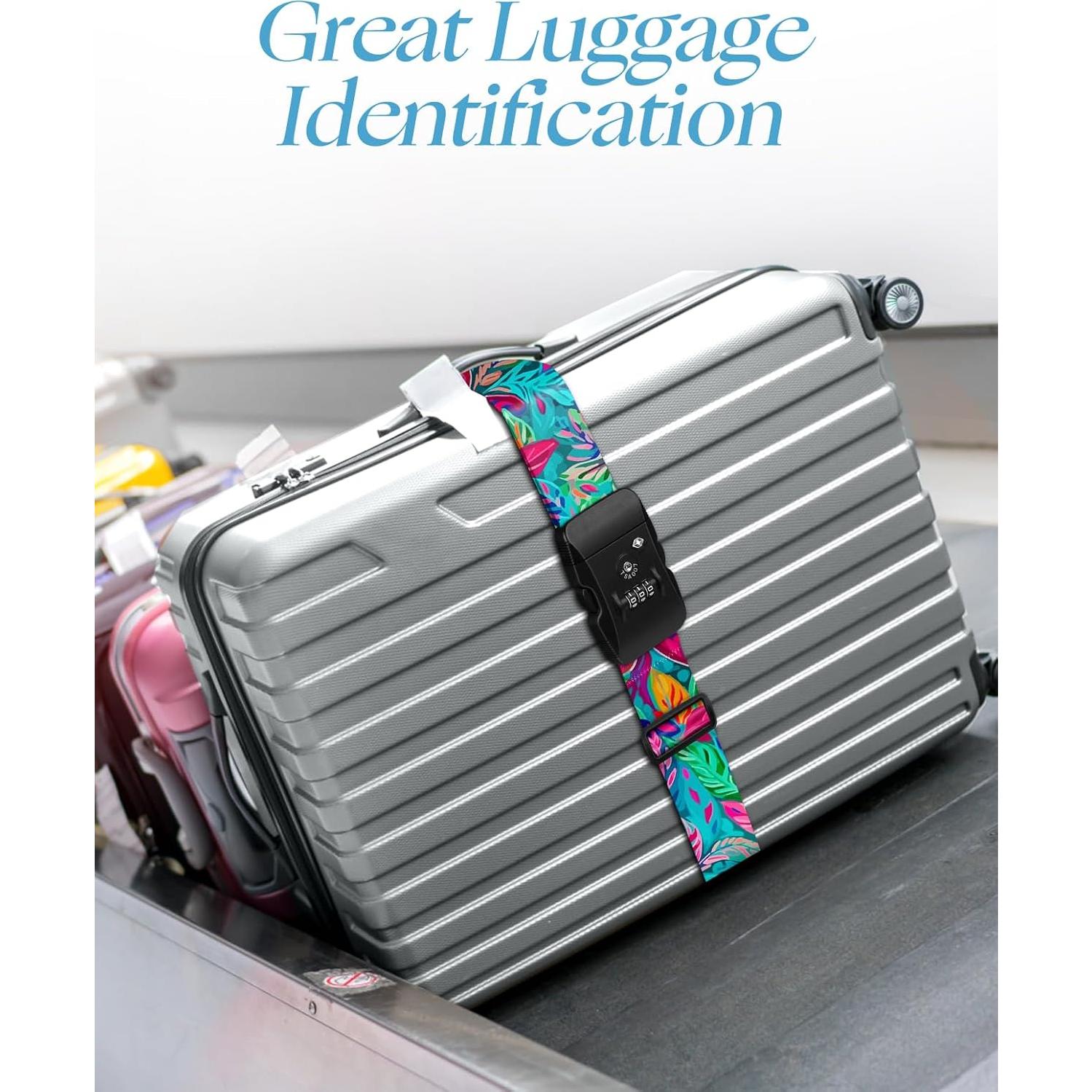 Correa de Equipaje Slohif con Cerradura TSA Ajustable 50-84 cm