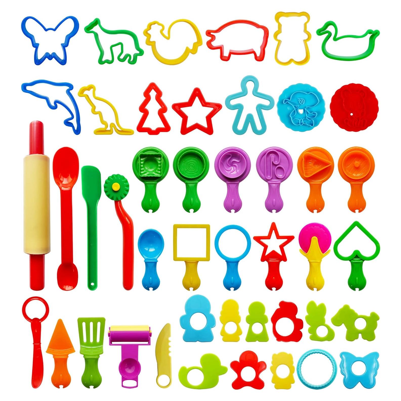 Juego de Herramientas de Masa FRIMOONY 45 Piezas Coloridas