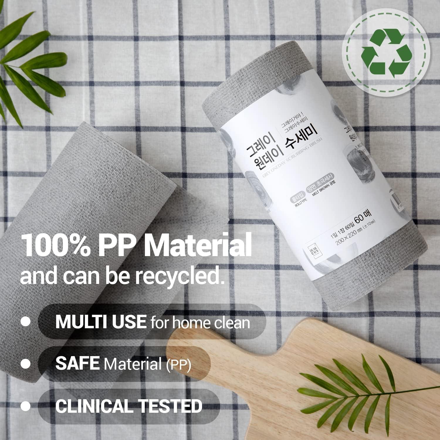 Estropajos de Un Día DearCus - Paquete de 60 Hojas Sin Olor