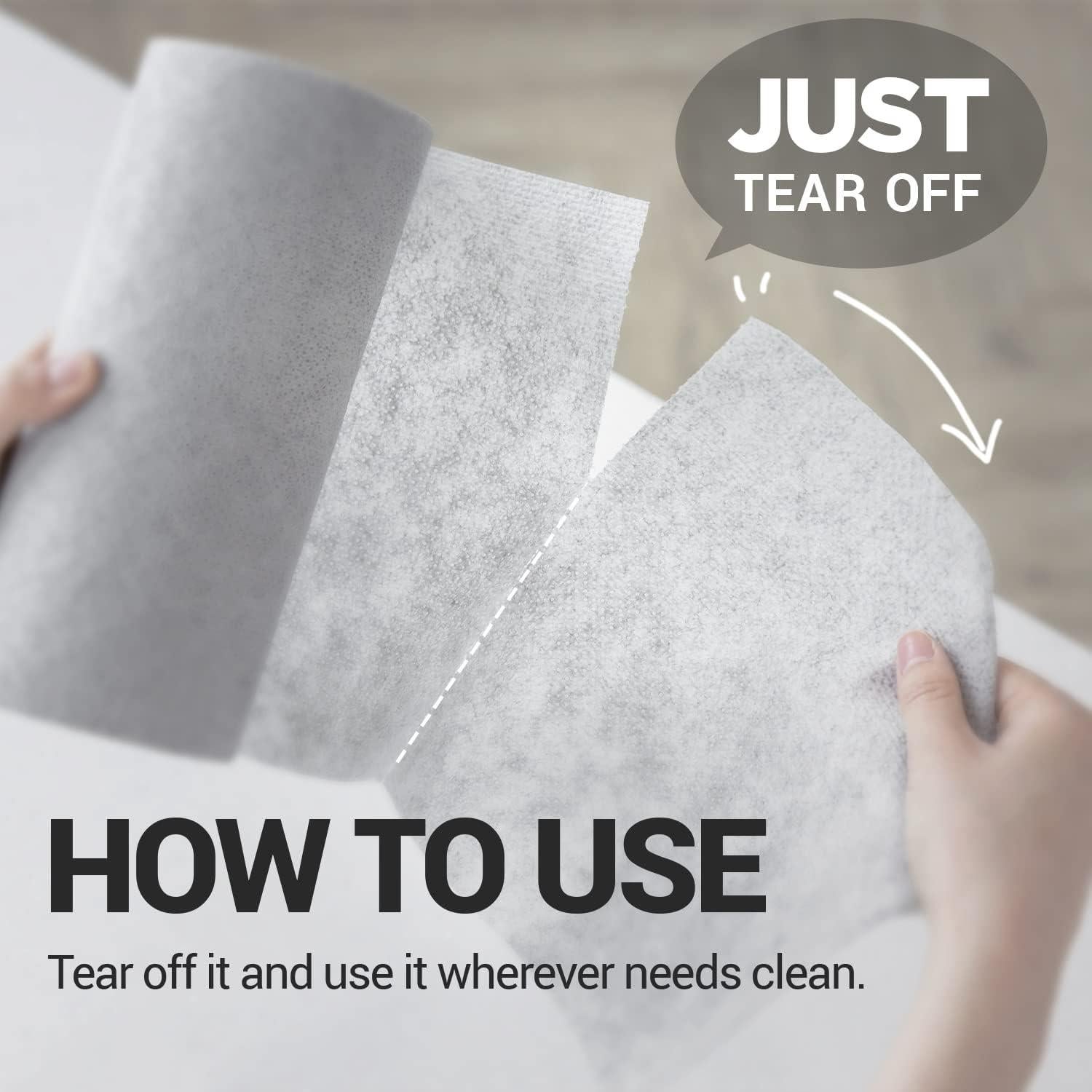 Estropajos de Un Día DearCus - Paquete de 60 Hojas Sin Olor