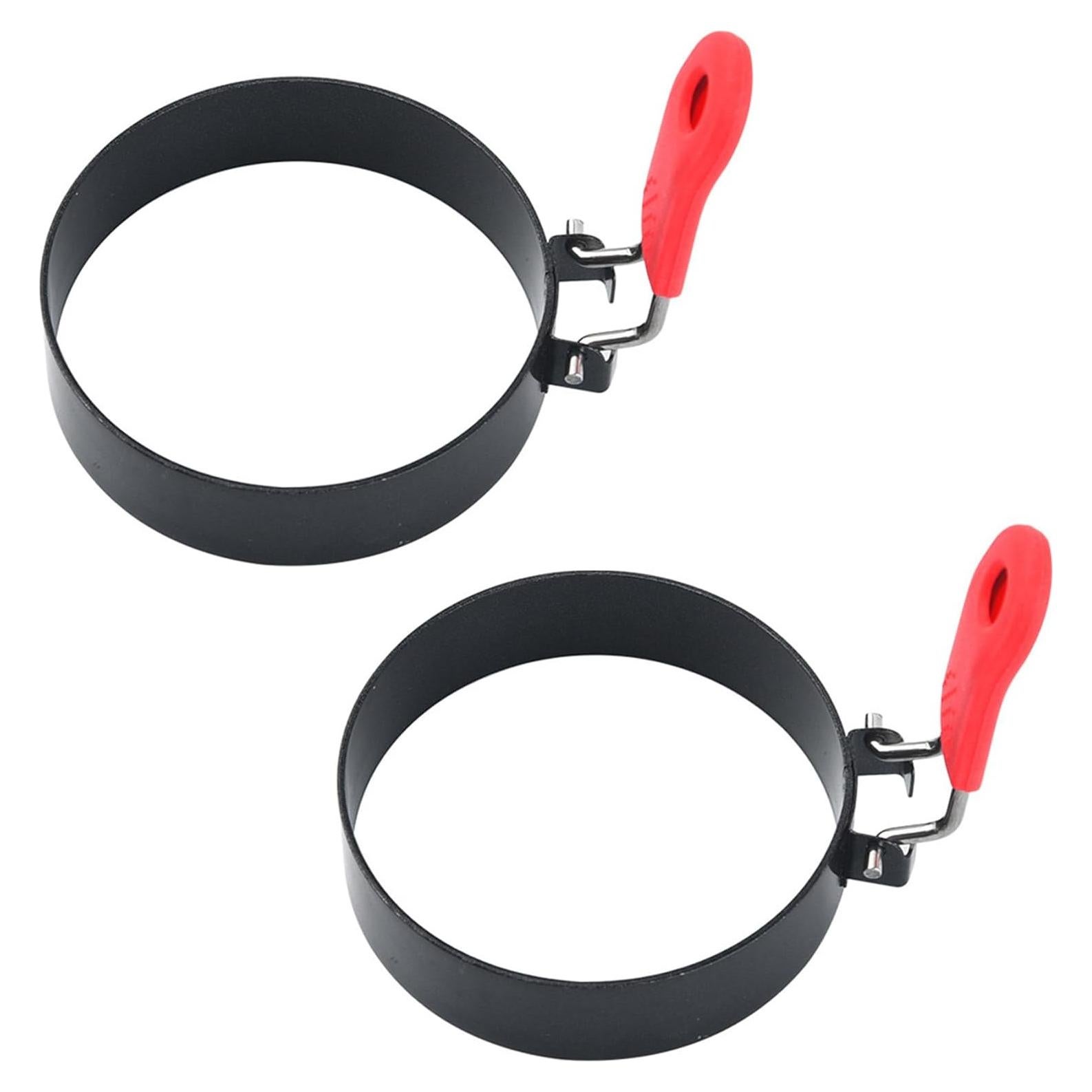 Set de 2 anillos para huevos Suyncyi 9 cm con mango de silicona