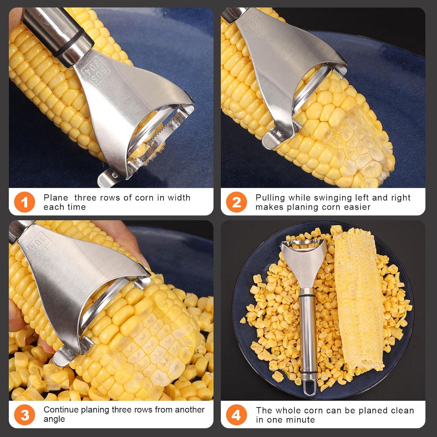 Pelador de Maíz AUGHOA de Acero Inoxidable 304 - Gadget de Cocina